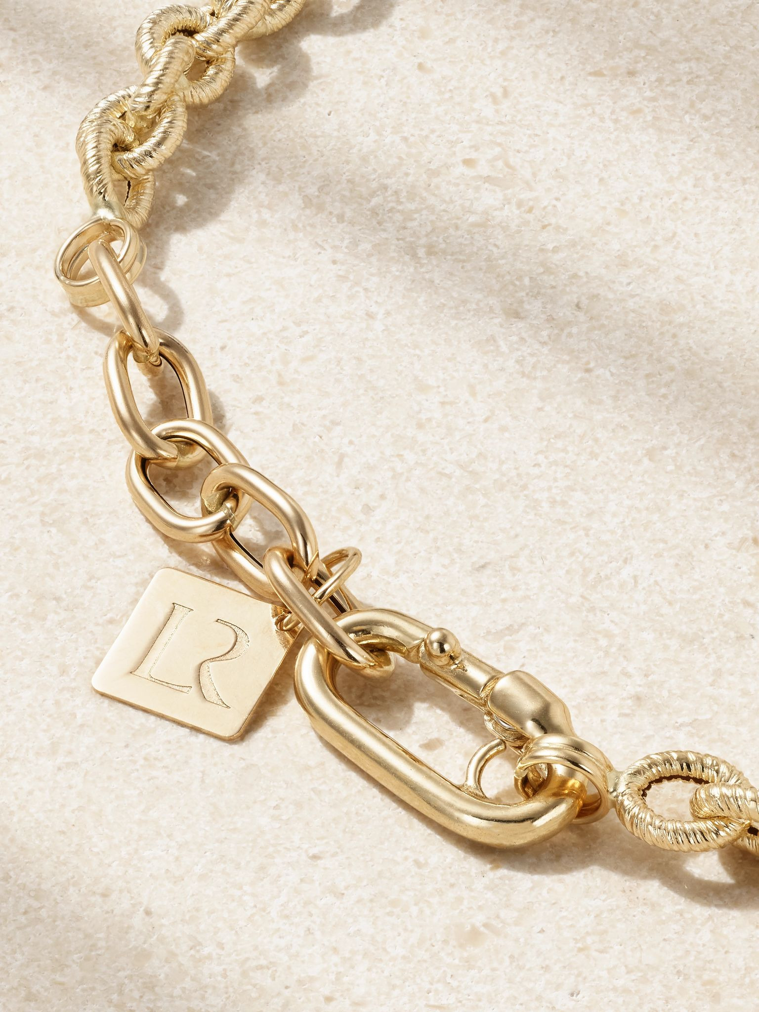 Extra Small Links 14-karat gold anklet Gold - 3