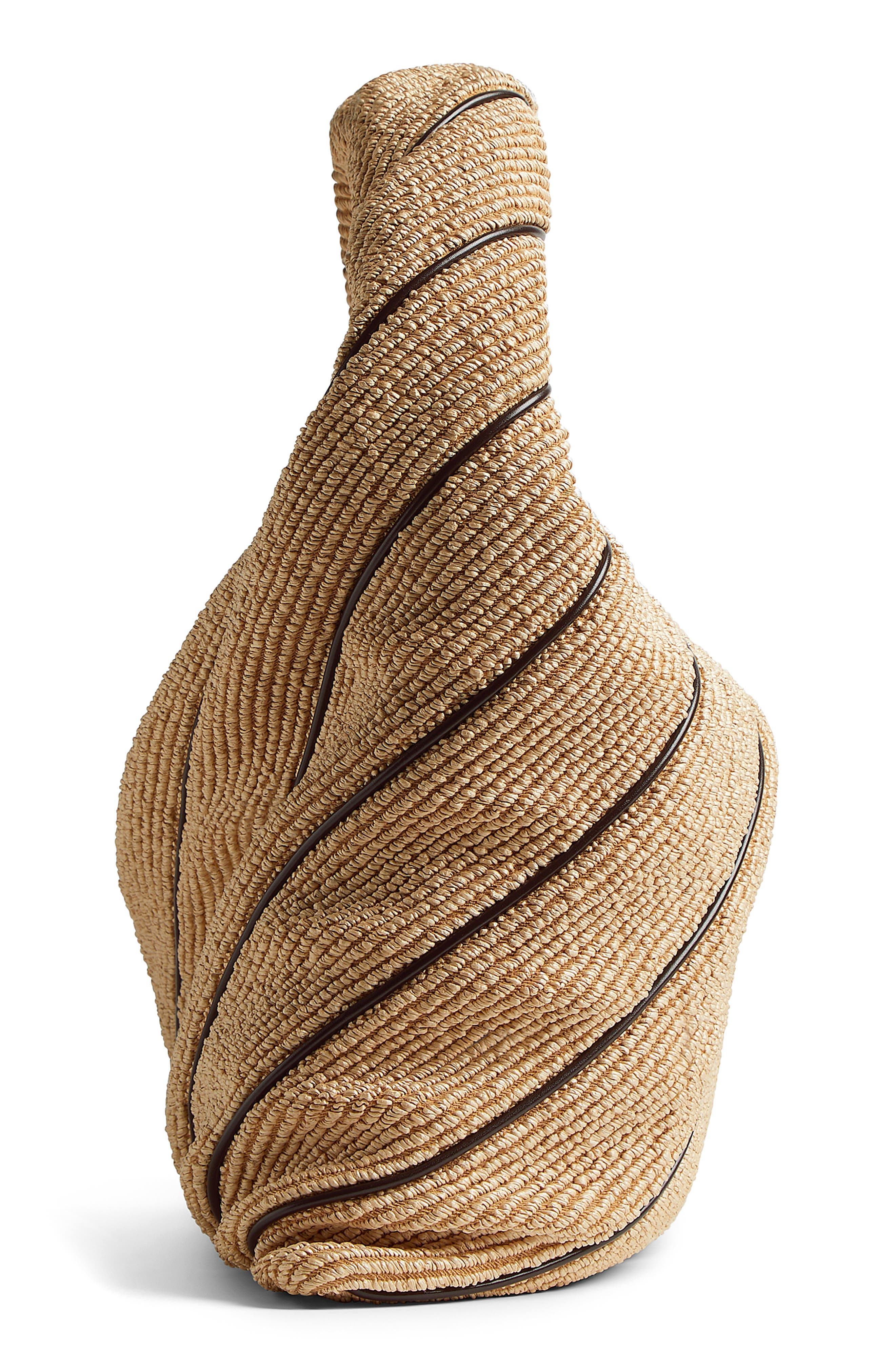 Bottega Veneta Large Hop Stripe Raffia Hobo Bag in 9249 Natural-Fondant at Nordstrom - 5