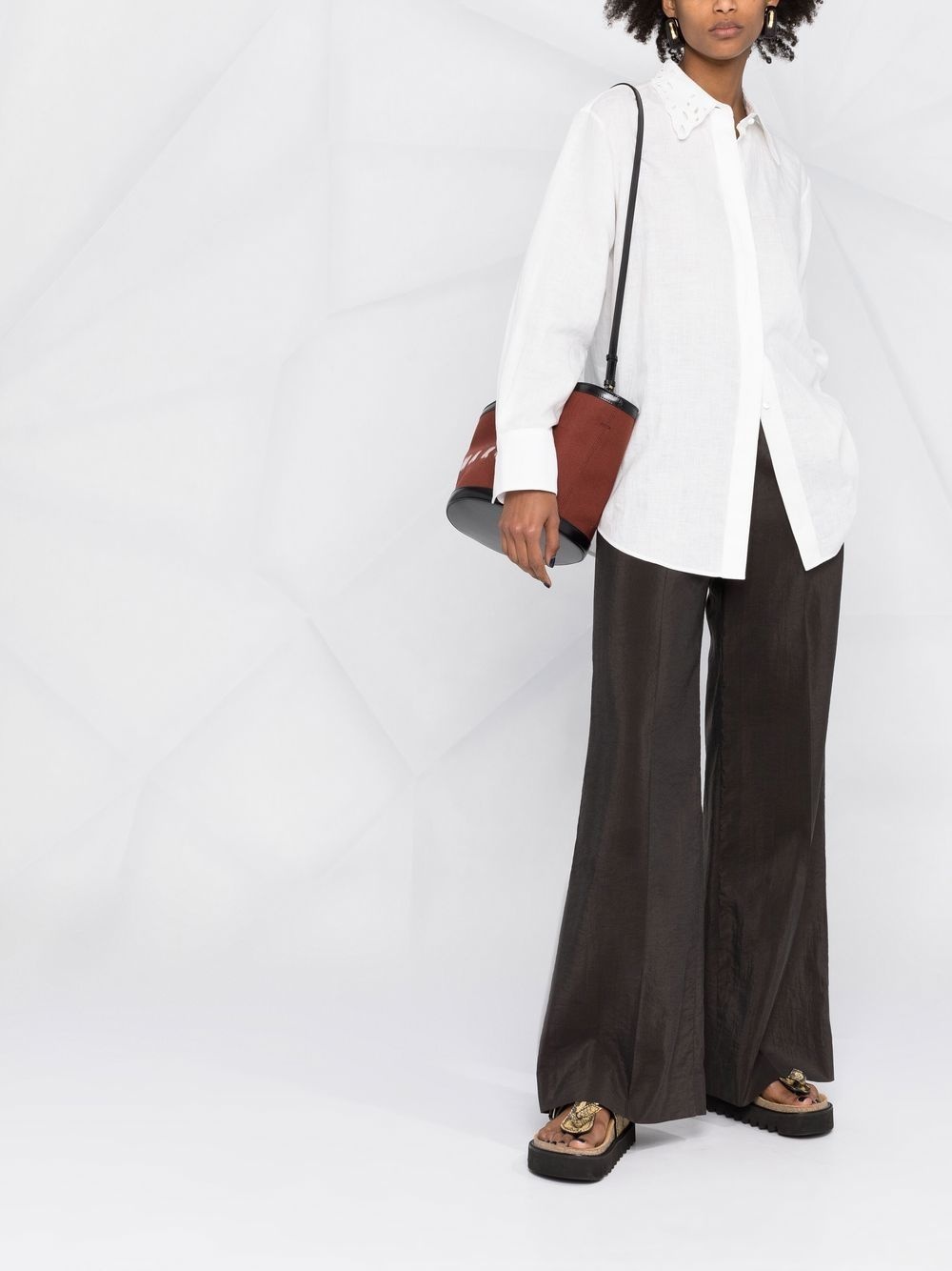 broderie anglaise linen shirt - 2