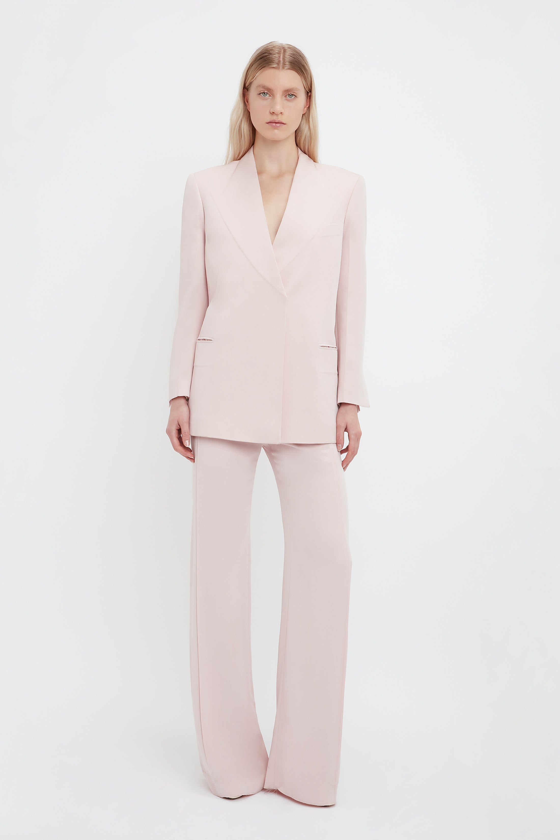 Peak Lapel Jacket In Blush - 6