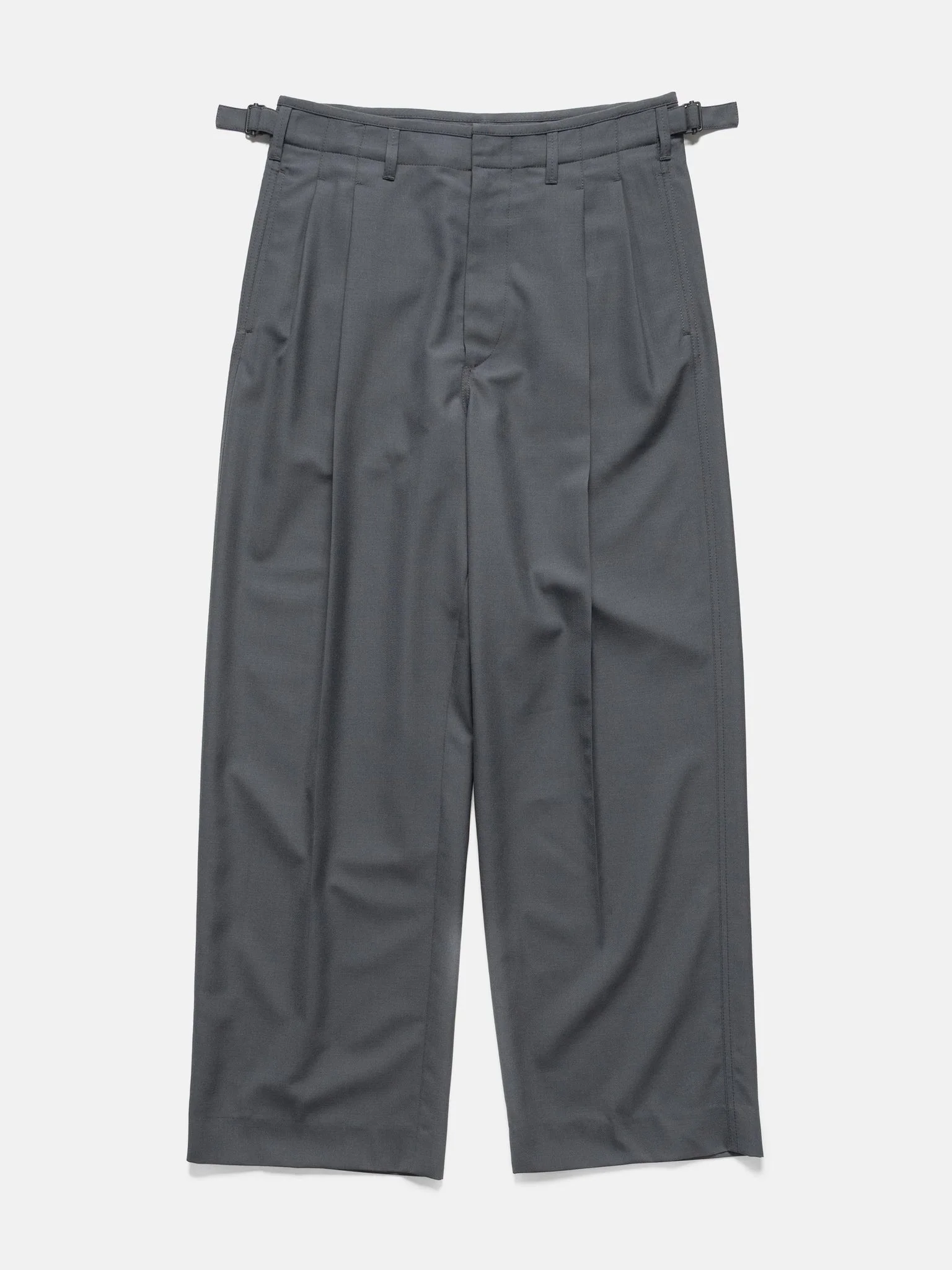 Pleated Tailored Pants Carbon - 1