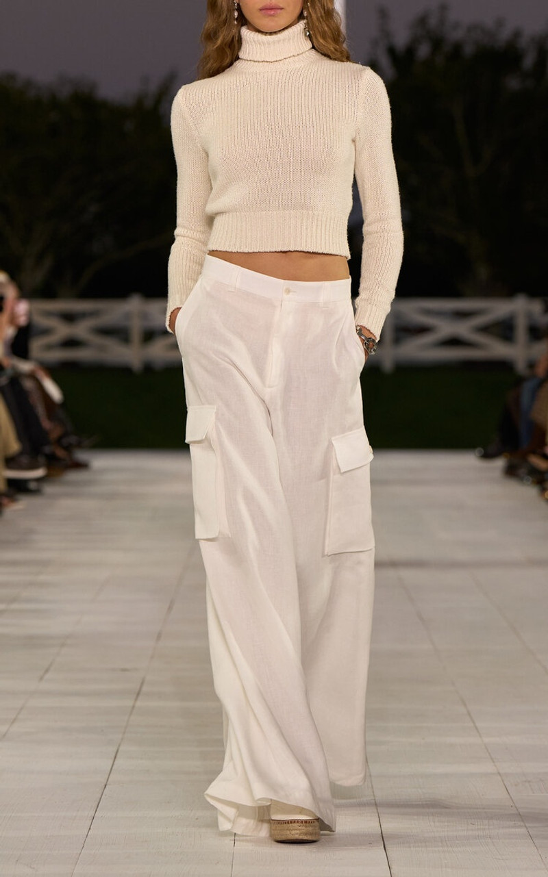 Ralph Lauren Knit Silk Jersey Turtleneck ivory outlook