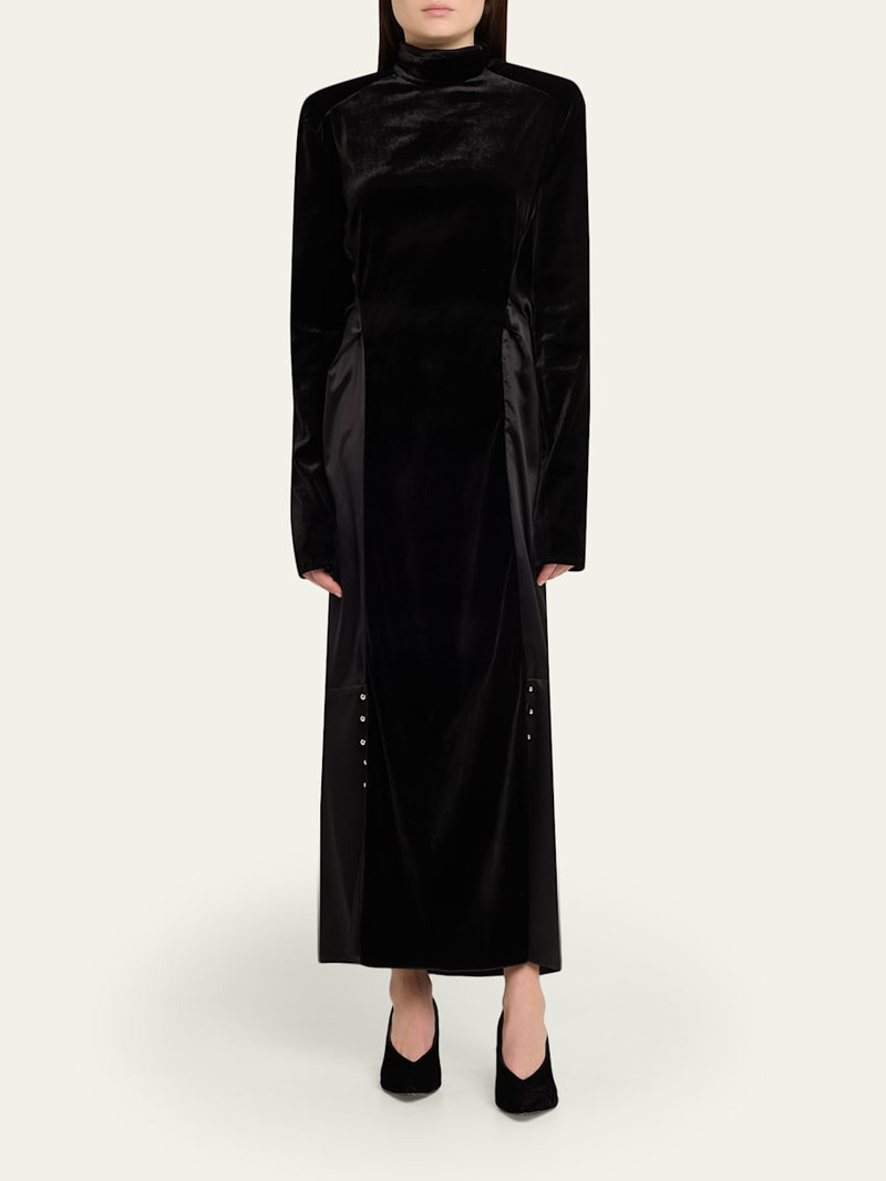 Lanvin Benitier Open-Back Velvet Maxi Dress outlook