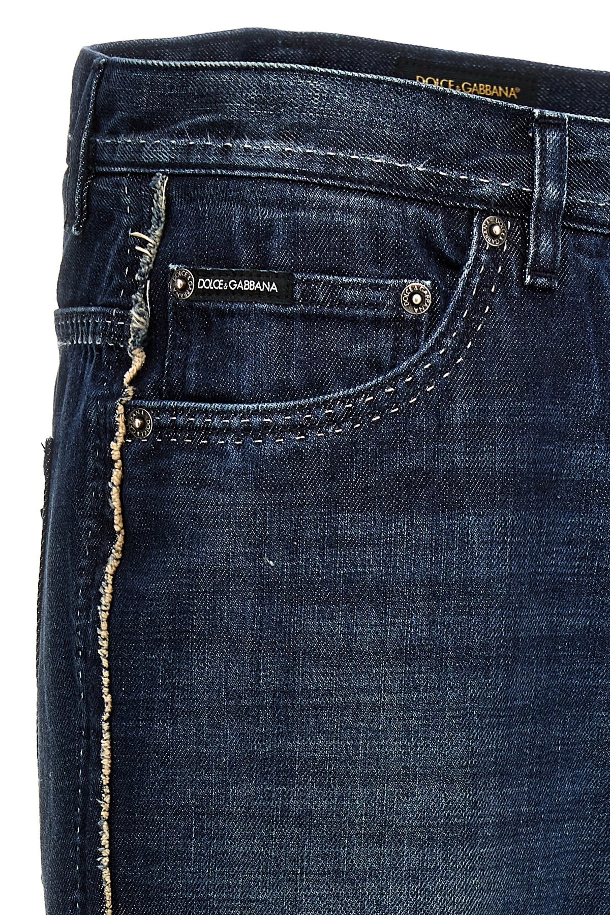 Fringed stitching jeans - 7