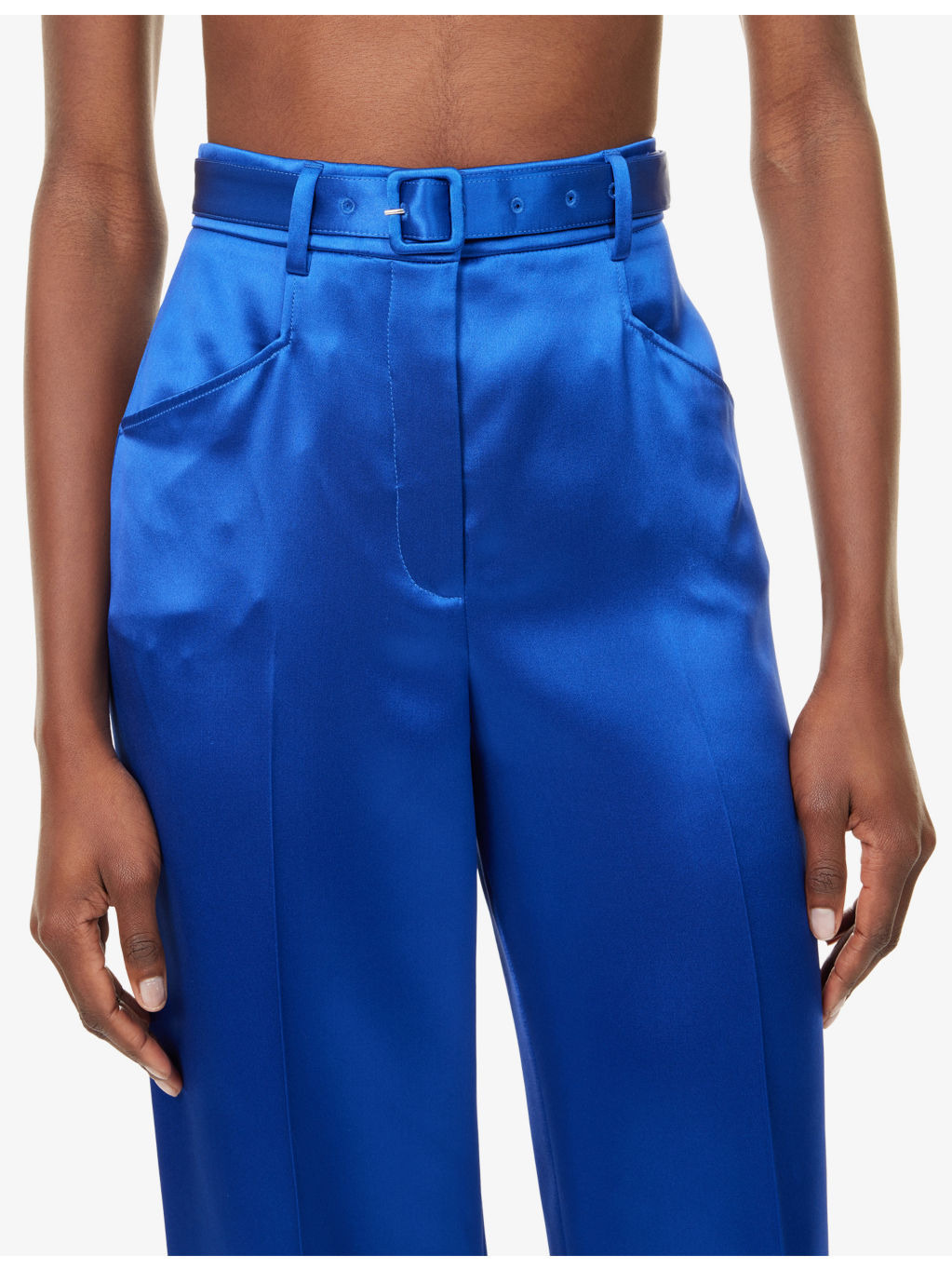Norman Straight-Leg Silk-Satin Trousers - 5