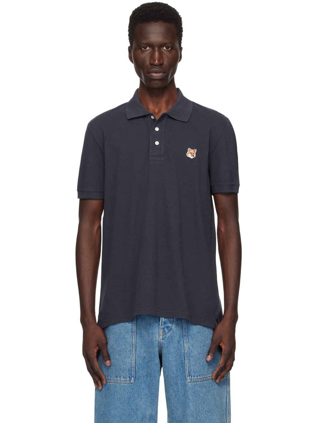 Navy Fox Head Polo - 1