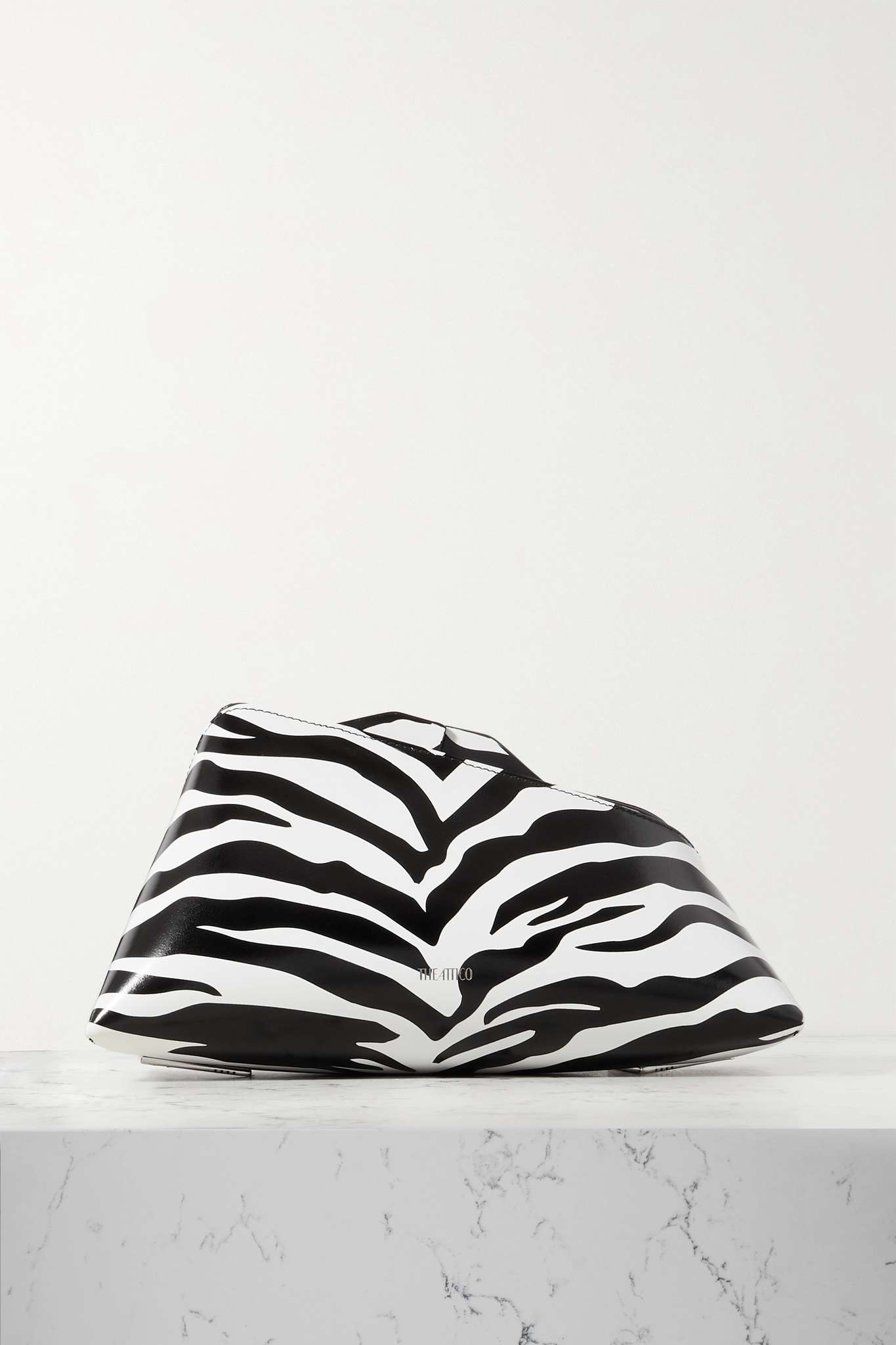 8.30 PM zebra-print leather clutch - 1