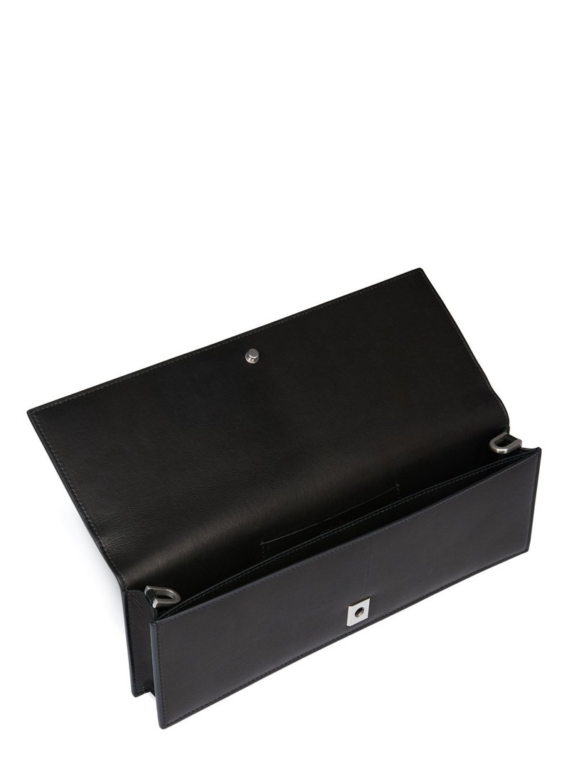 Black Hollywood Griffin Baguette Bag 7