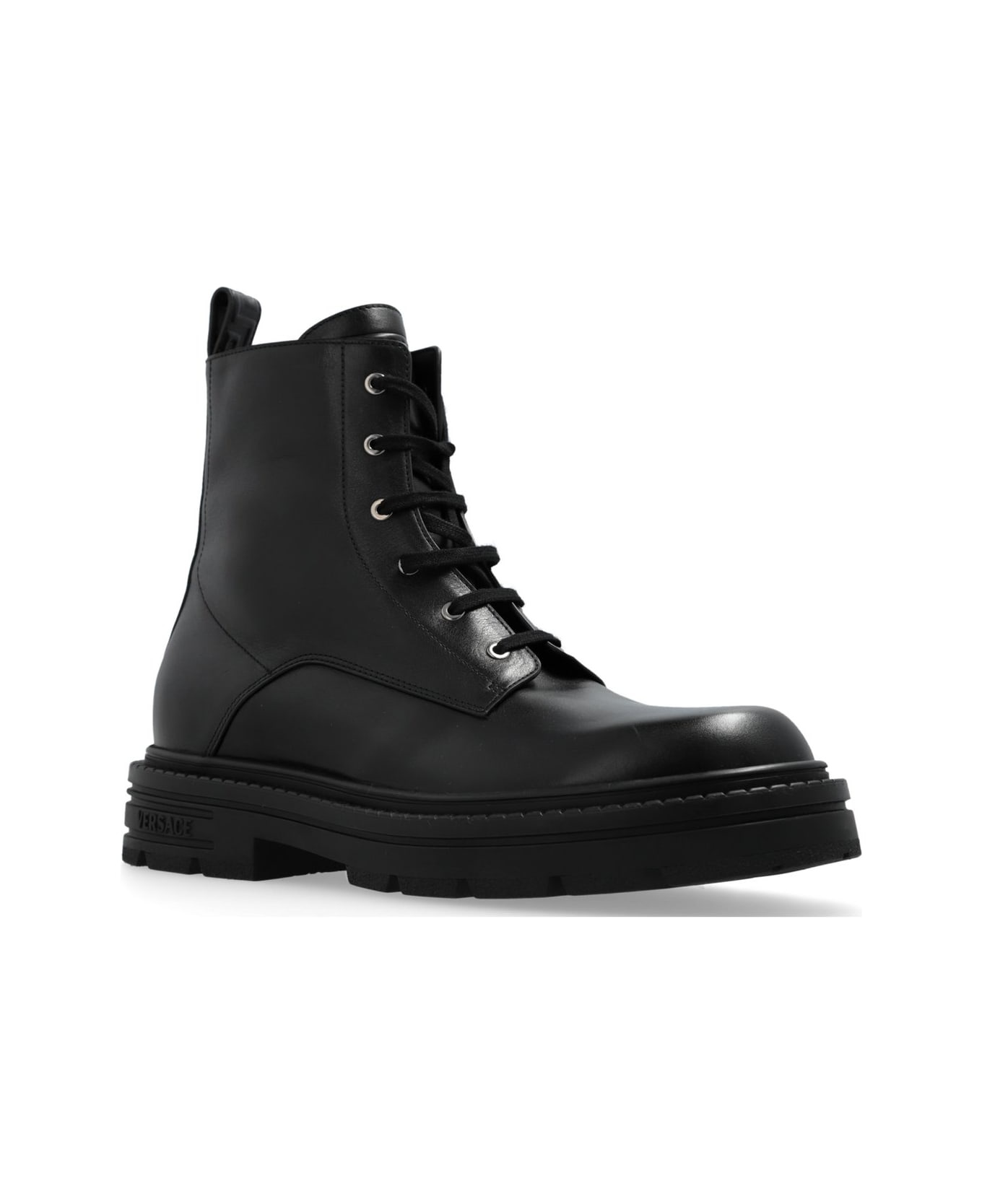 Round-toe Lace-up Ankle Boots - 2