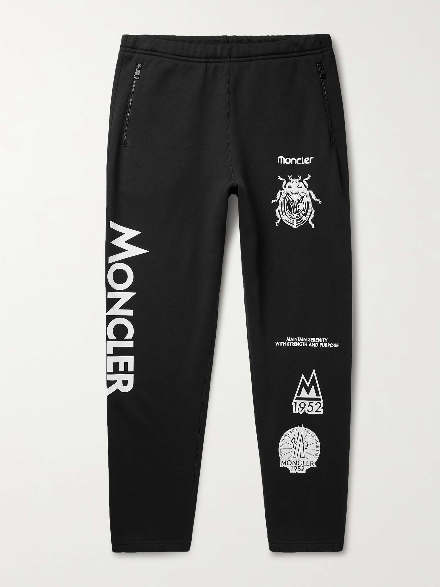 2 Moncler 1952 Printed Cotton-Jersey Sweatpants - 1