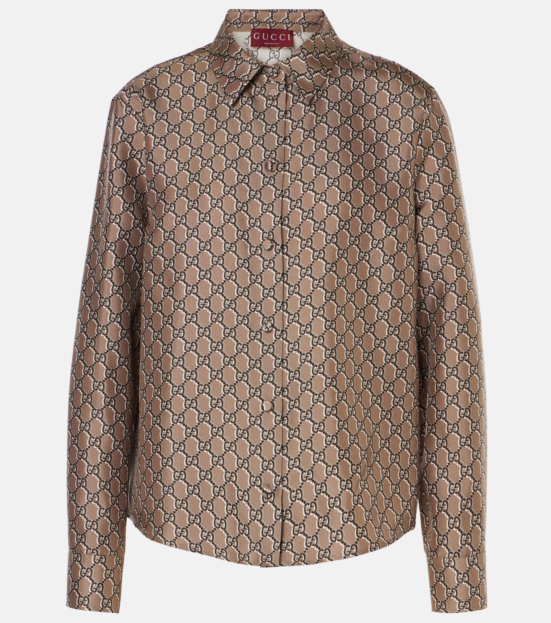 GG silk satin shirt - 1
