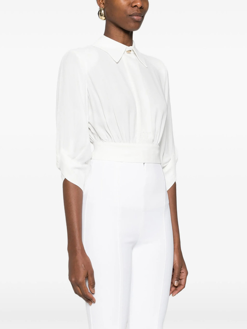 Elisabetta Franchi Open-back Collared Blouse 5