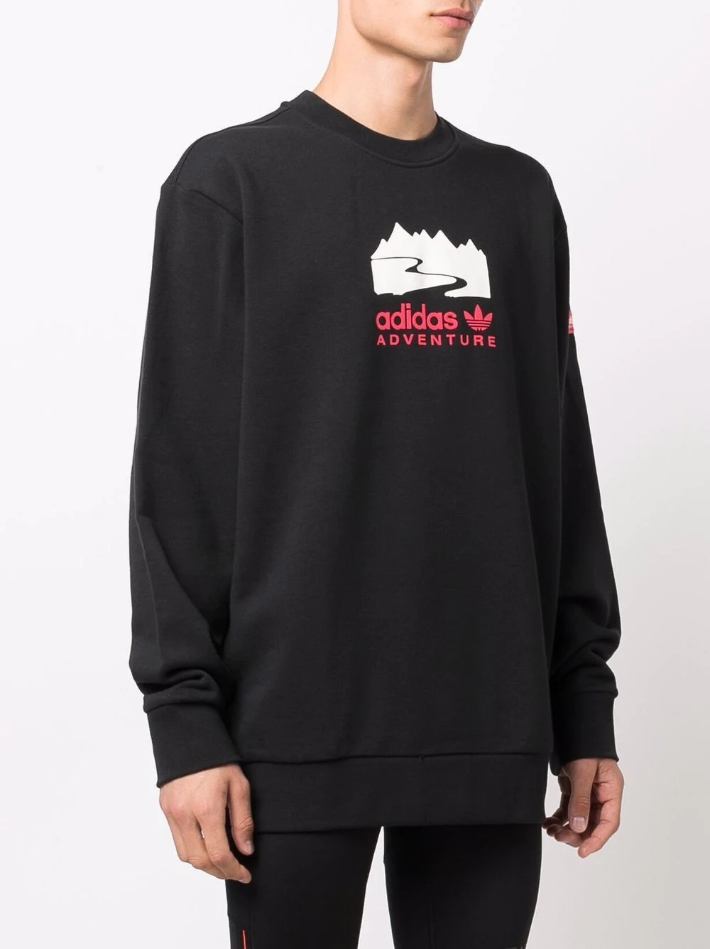 logo-print cotton sweatshirt - 3