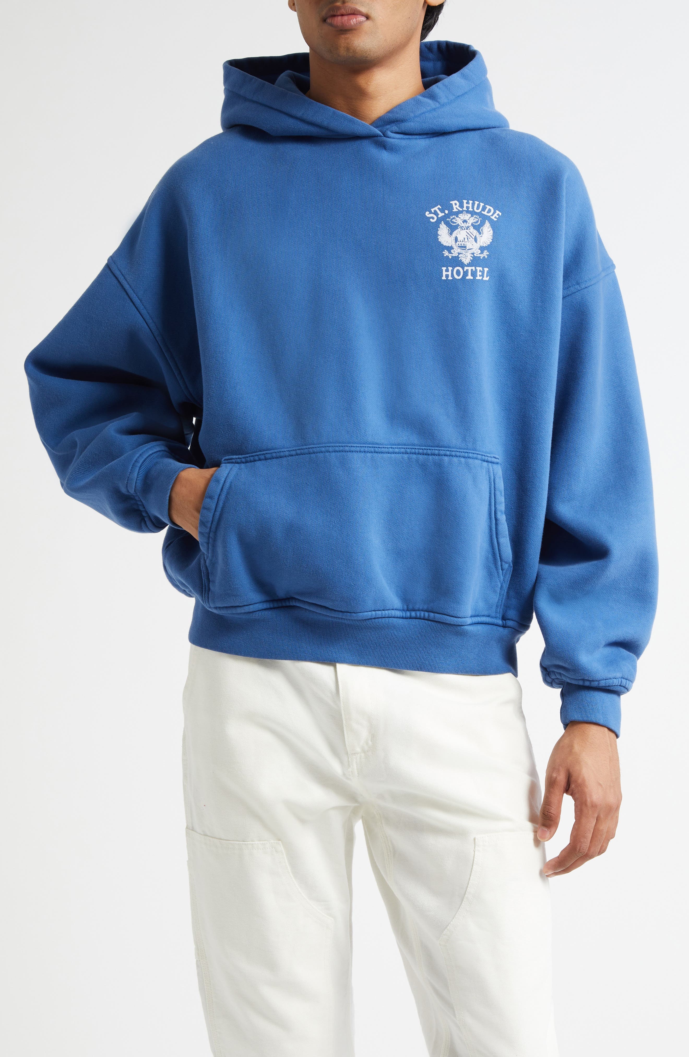 St. Rhude Seal Fleece Graphic Hoodie in Royal Blue 0605 at Nordstrom - 1