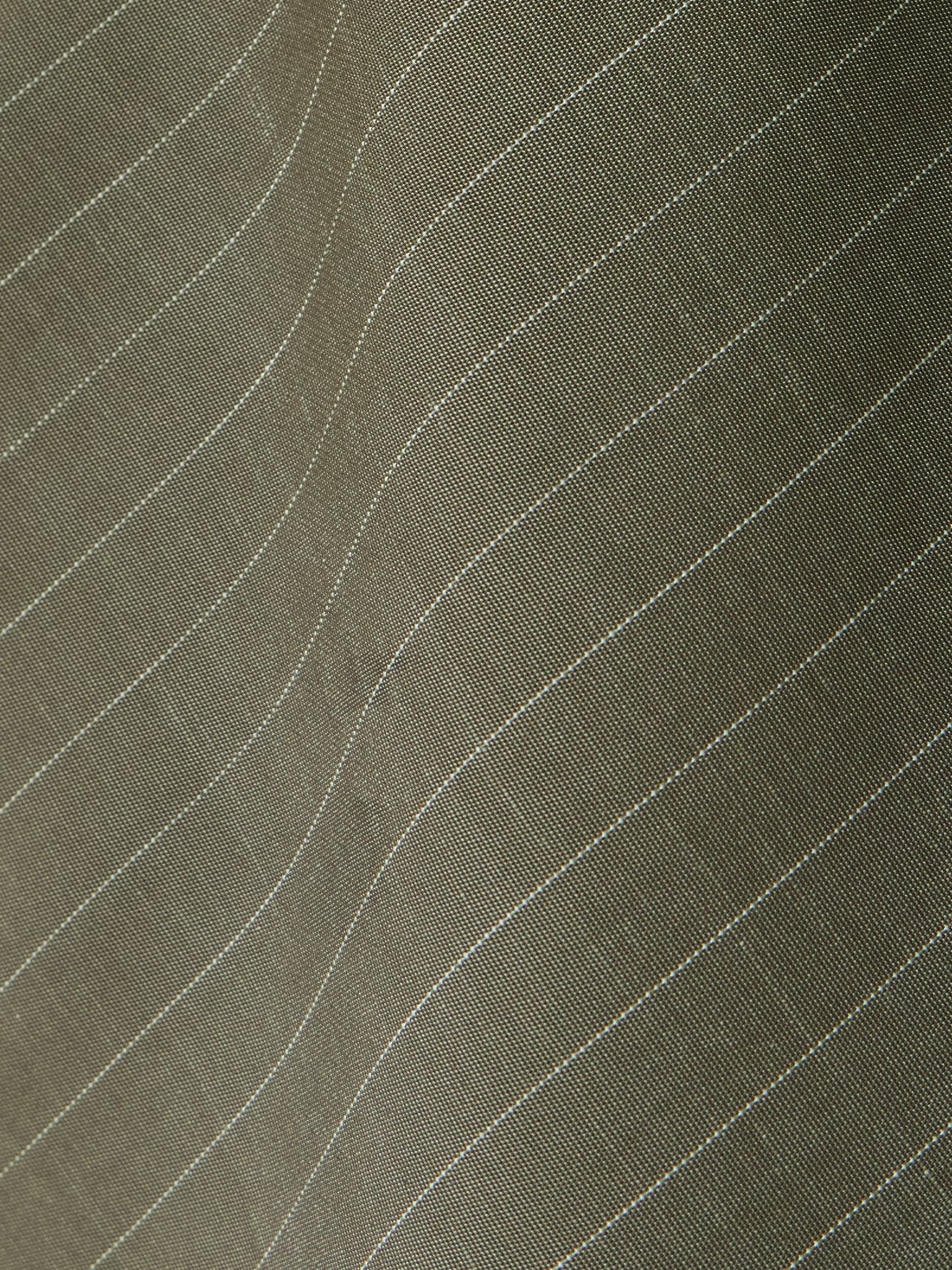 Pinstriped twill camisole Gray green - 4