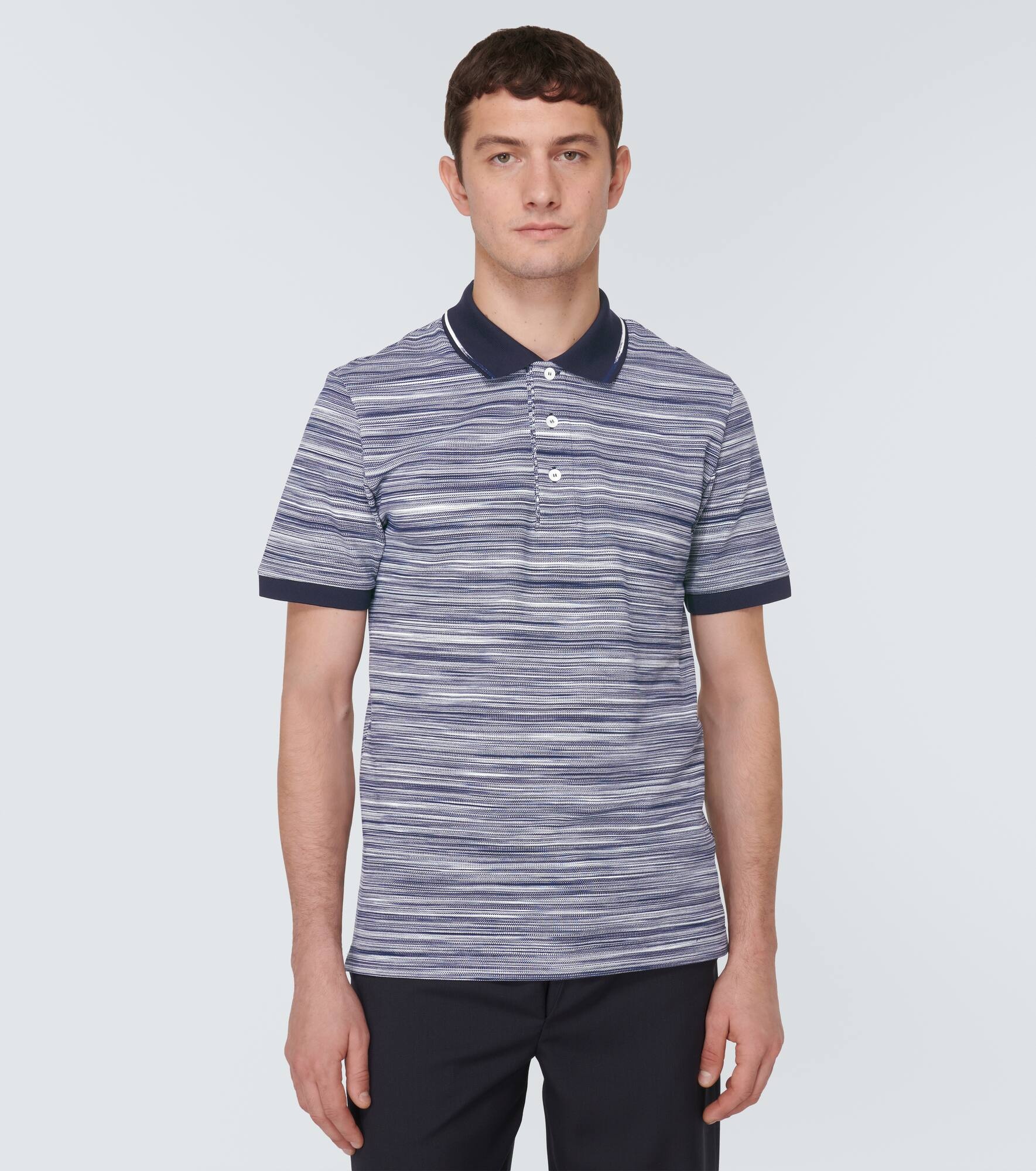 Striped cotton polo shirt - 3