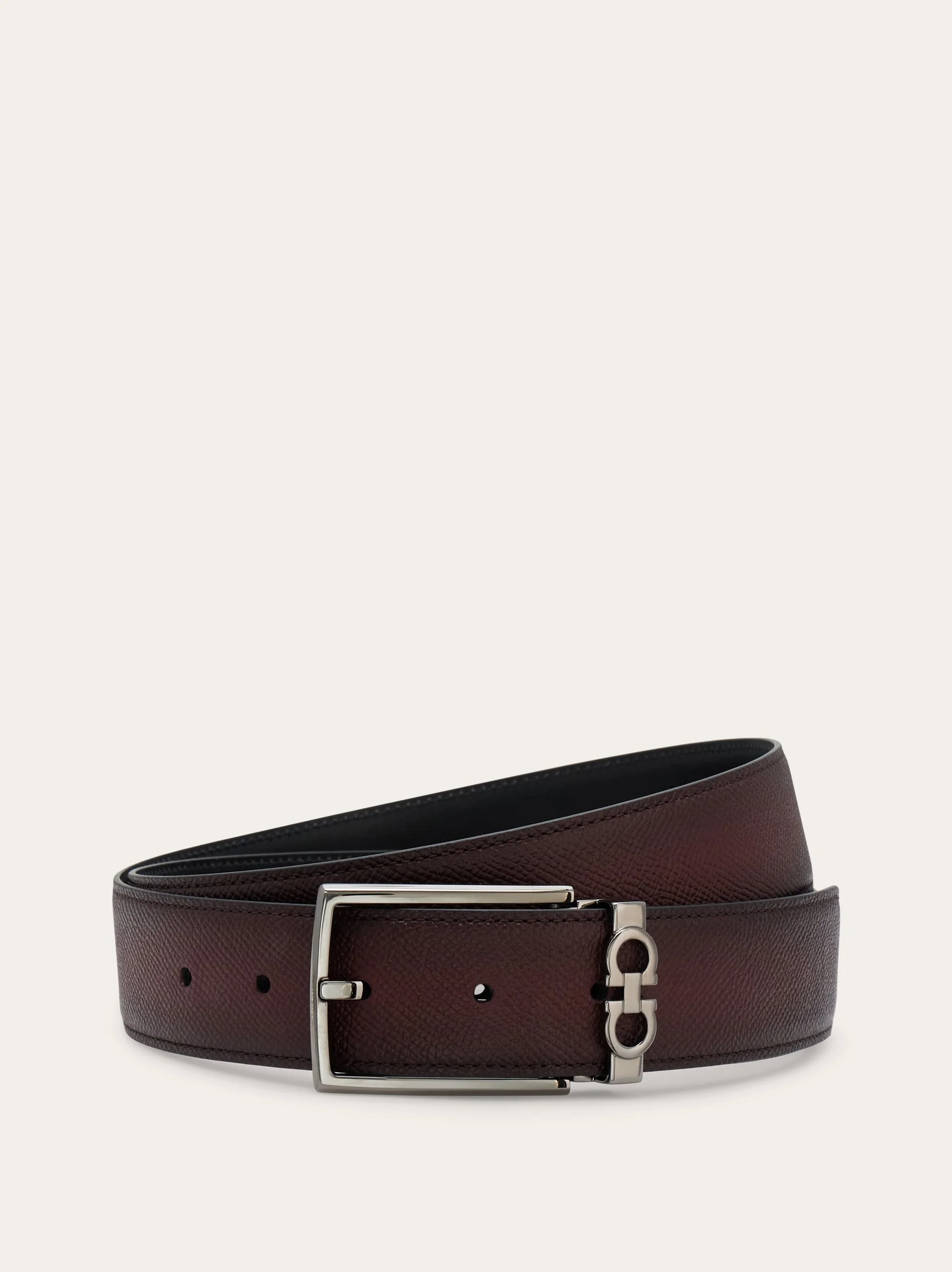 Reversible and adjustable Gancini belt - 1