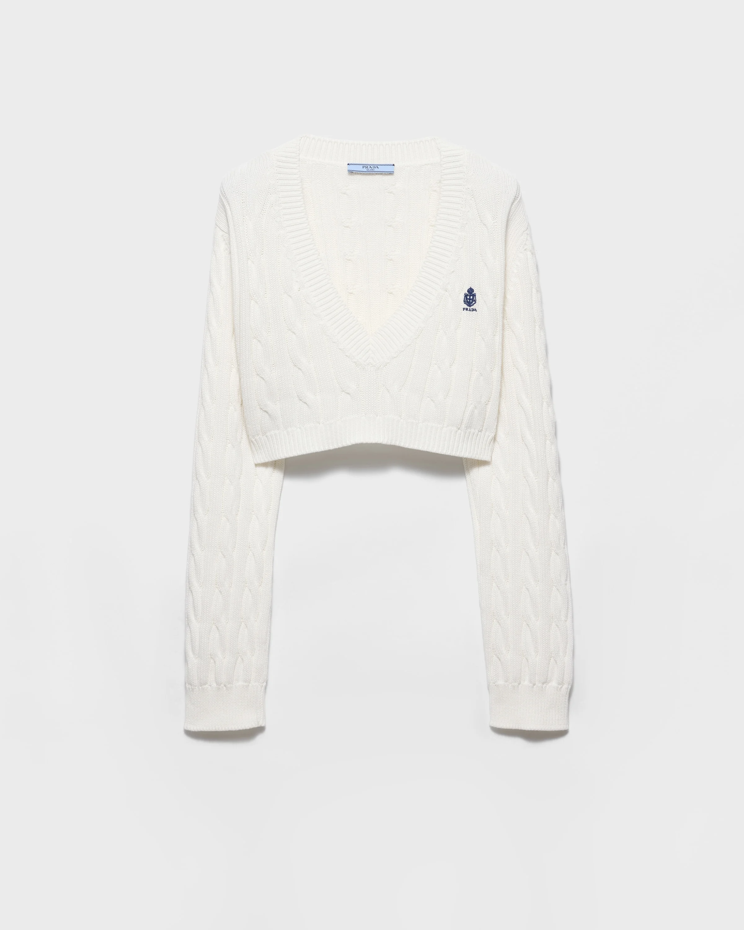 V-neck cotton sweater - 1