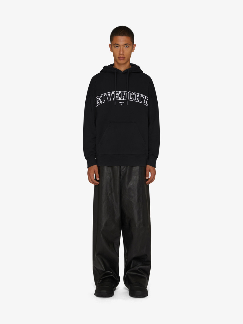 Givenchy GIVENCHY COLLEGE SLIM FIT HOODIE IN FLEECE outlook