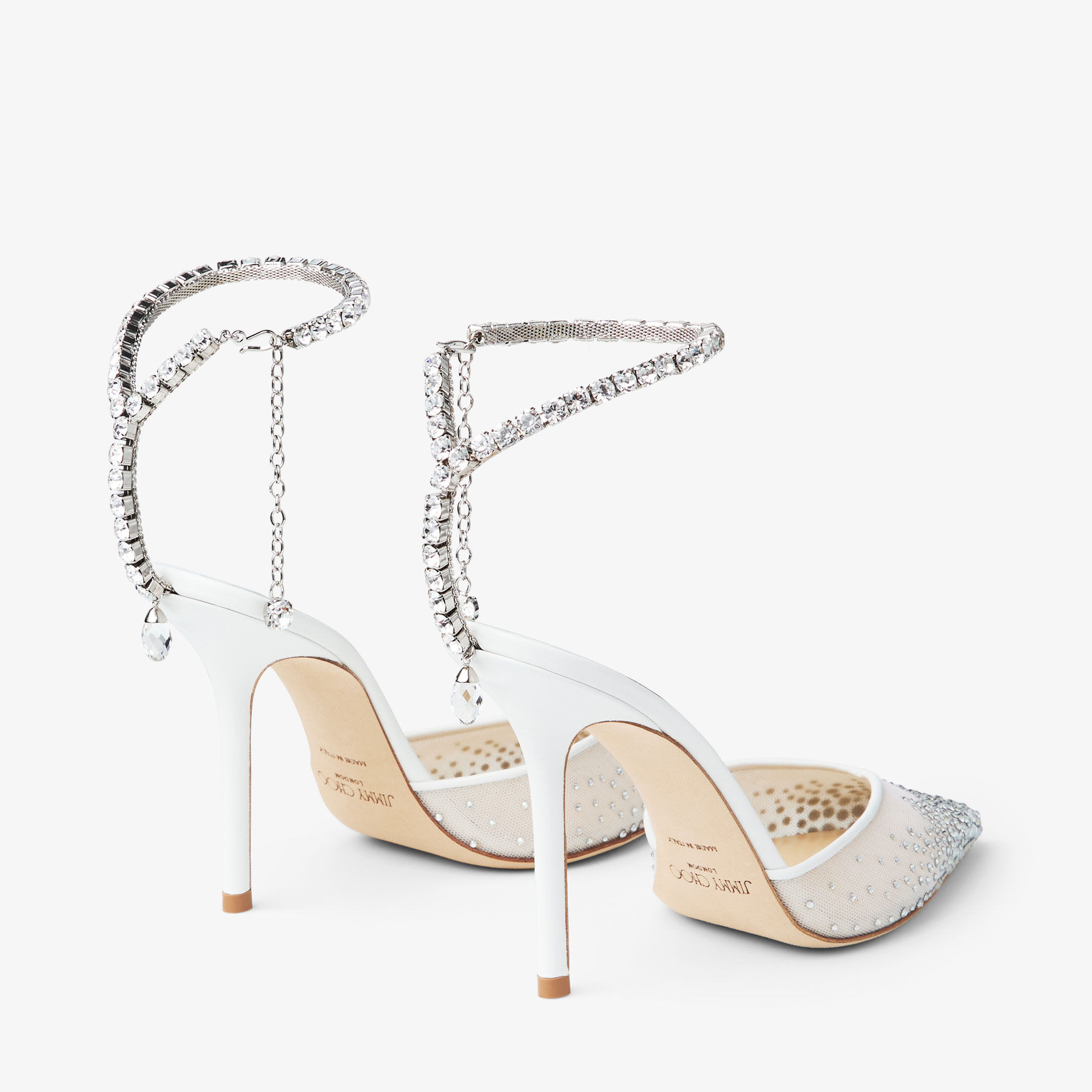 Saeda 100
White Mesh Crystal Pumps - 5