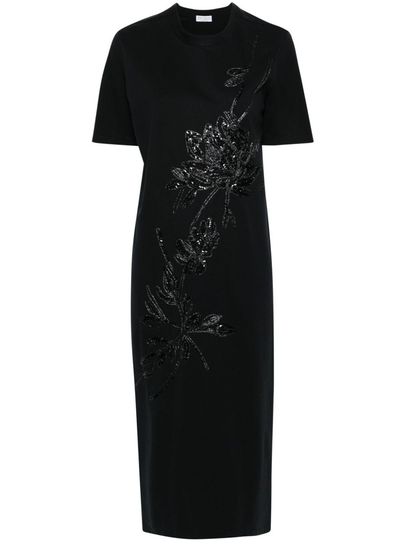sequin-embellished midi dress 1
