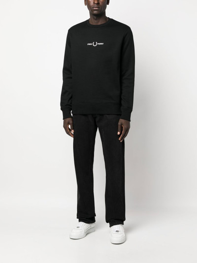 Fred Perry logo-embroidered crew-neck sweatshirt outlook