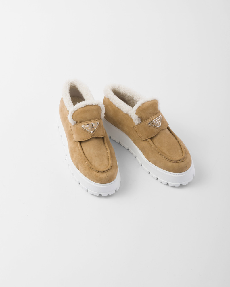 Suede loafer booties 4