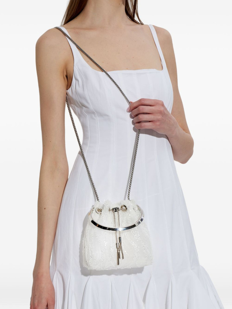 JIMMY CHOO Bon Bon sequined tote bag outlook