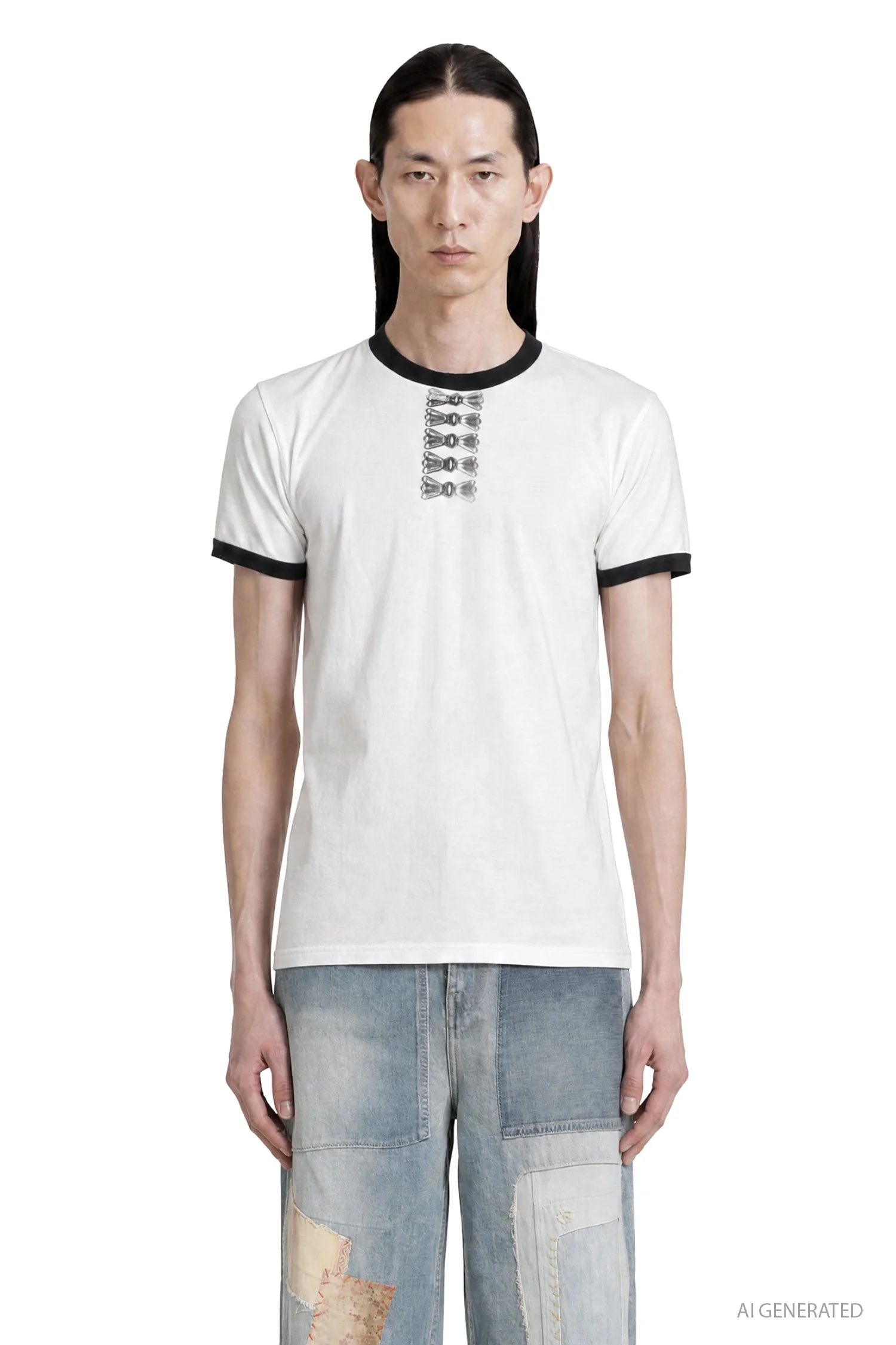 20/-jersey Ringer T (butterfly Concho) - 1