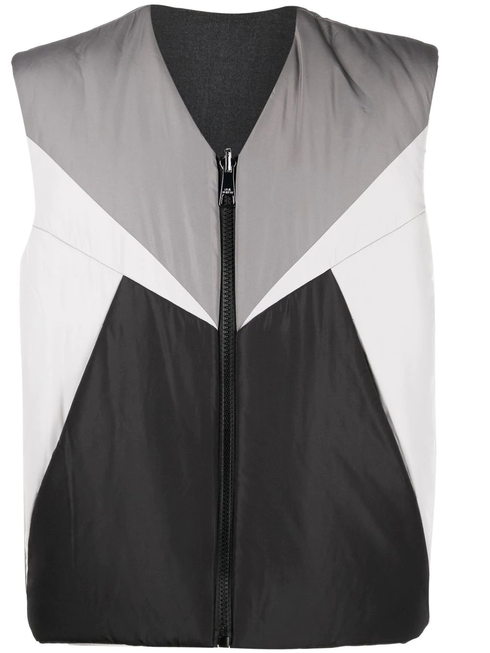 colour-block panel gilet - 1