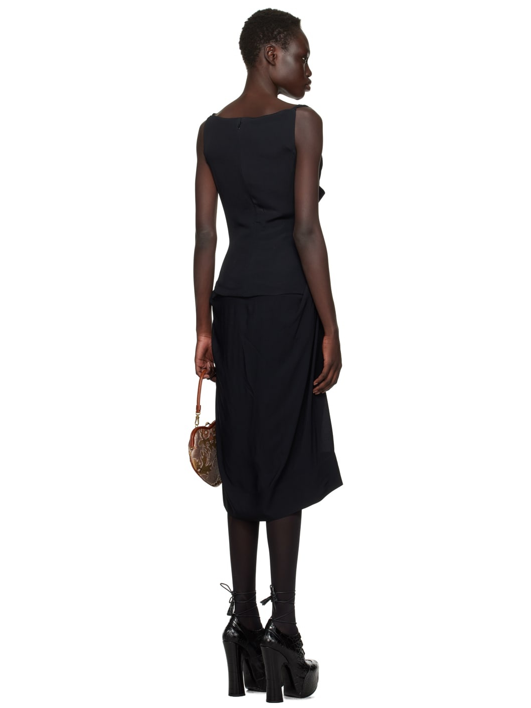 Black Iwona Midi Dress - 3