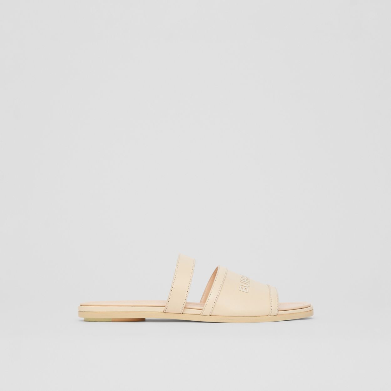 Logo Print Leather Sandals - 6