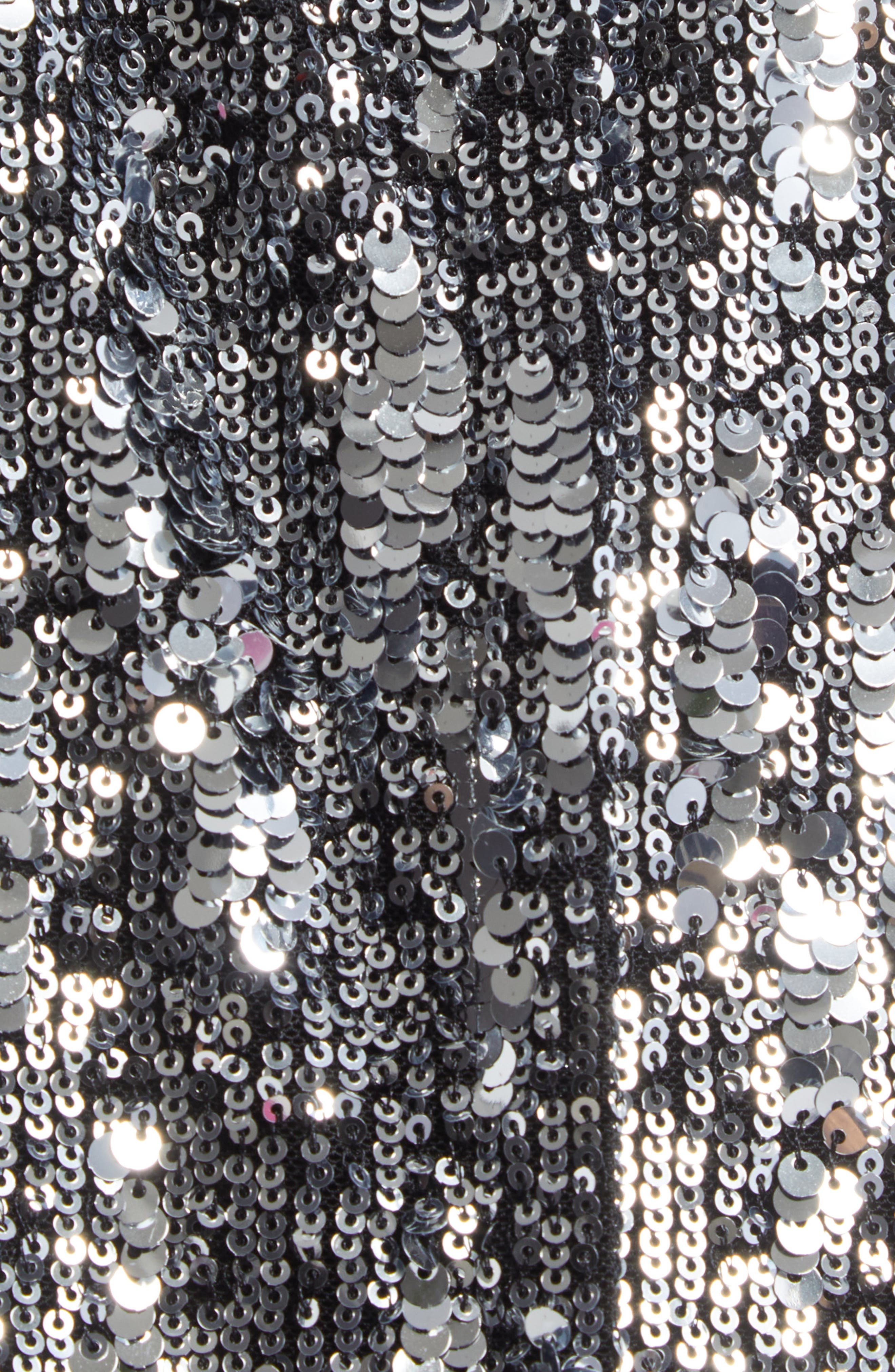 Dolce&Gabbana Sequin Sleeveless Top in Argento at Nordstrom - 7