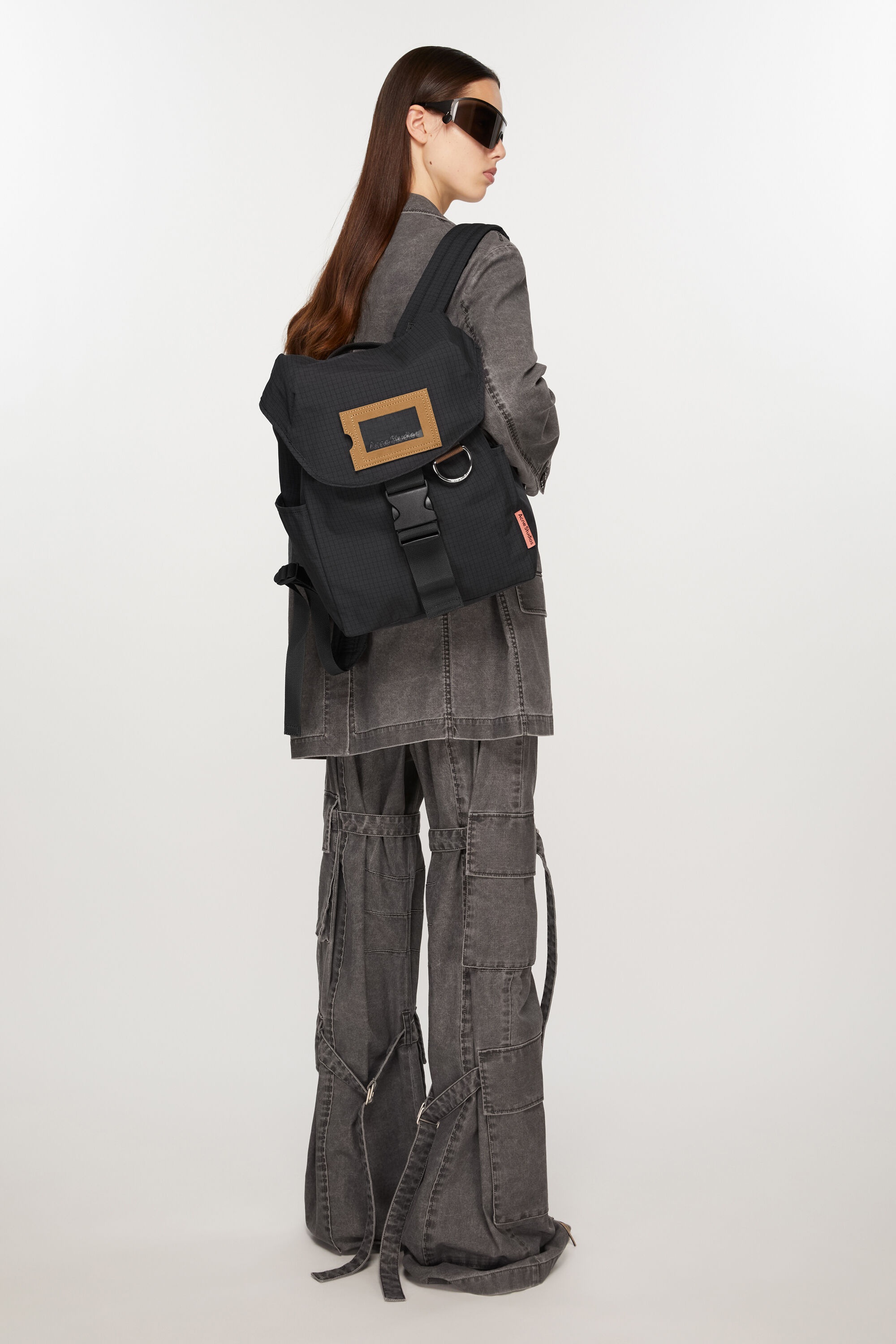 Ripstop nylon backpack - Black - 2