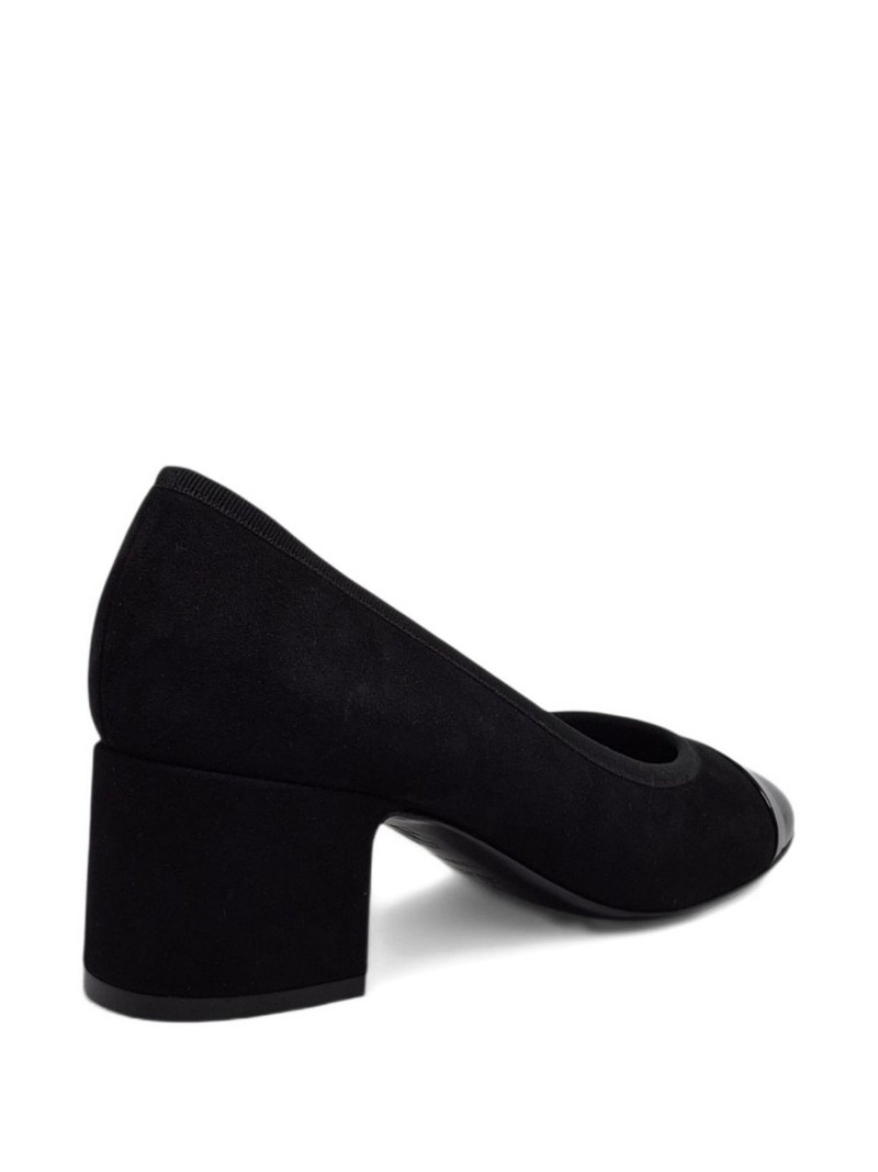 cap-toe block-heel pumps 5