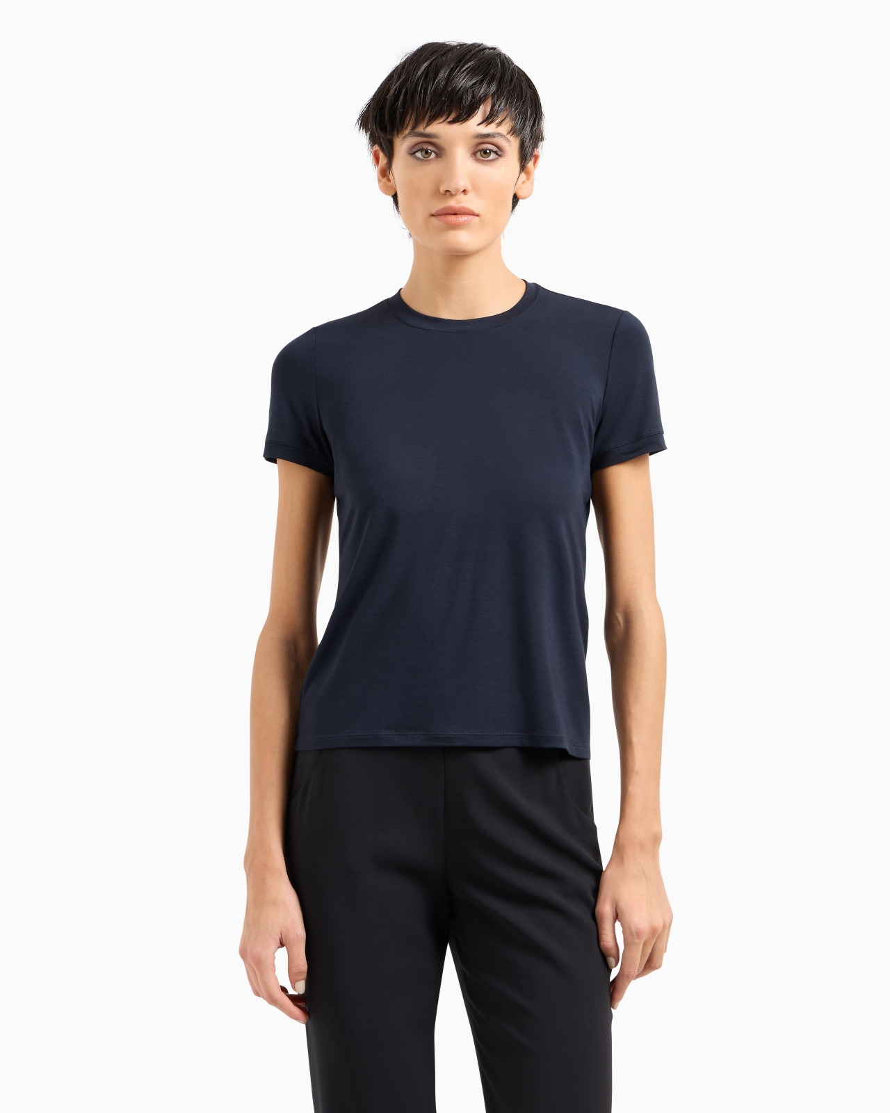 Stretch viscose jersey T-shirt - 4
