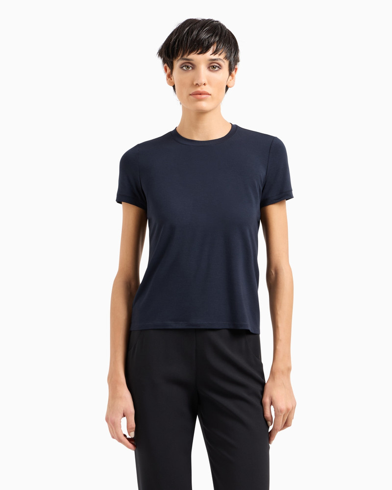 GIORGIO ARMANI Stretch viscose jersey T-shirt outlook