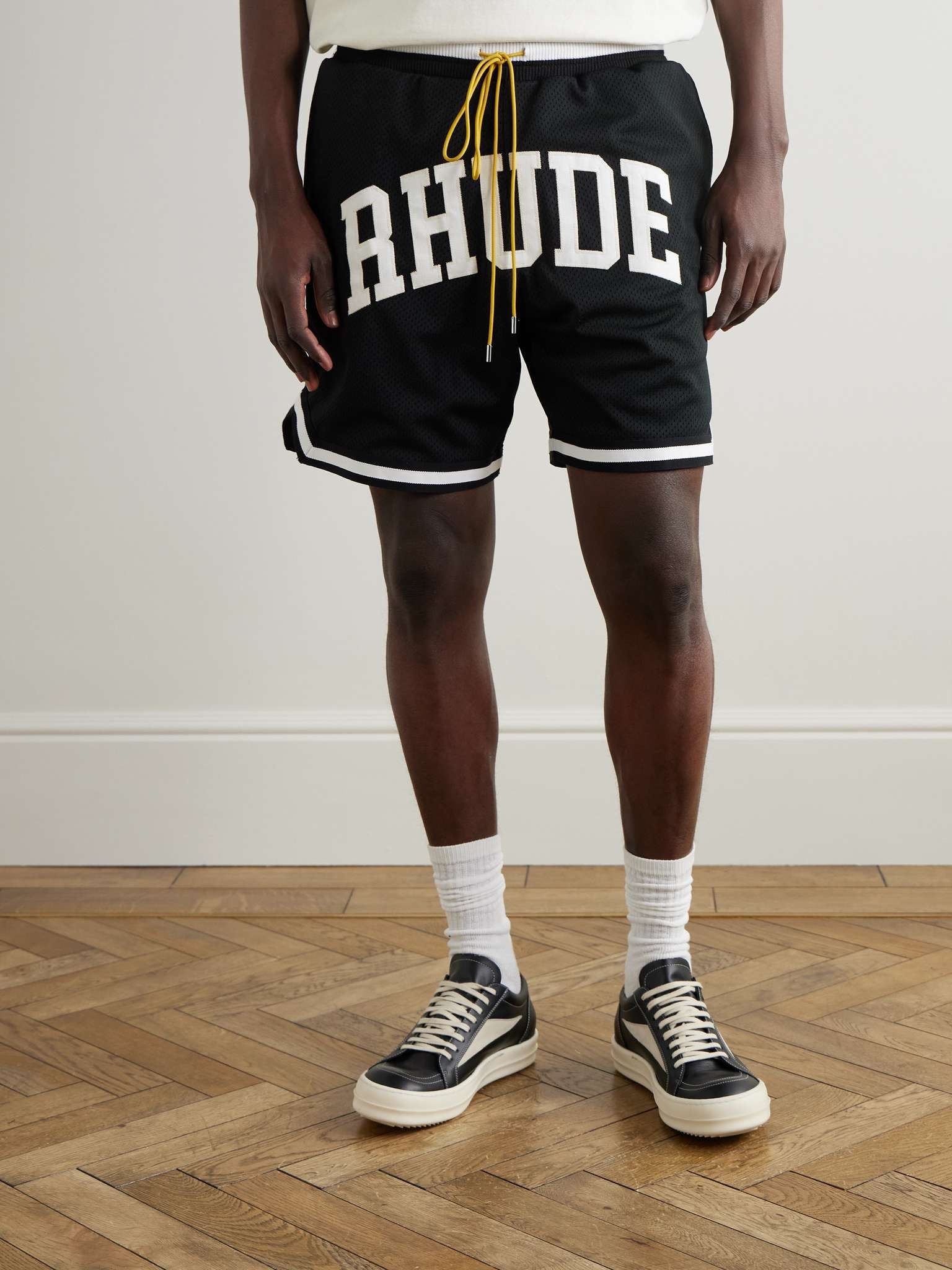 Logo-Appliquéd Mesh Drawstring Shorts - 3