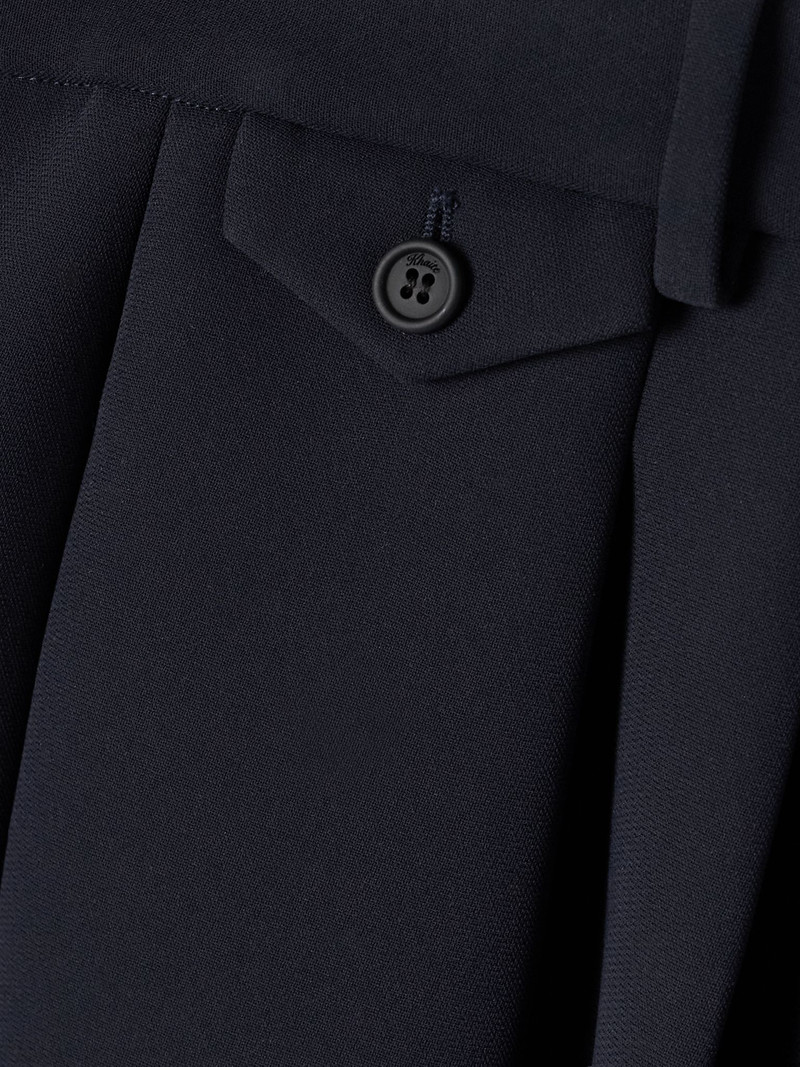 Dugan pleated crepe tapered pants Navy 3