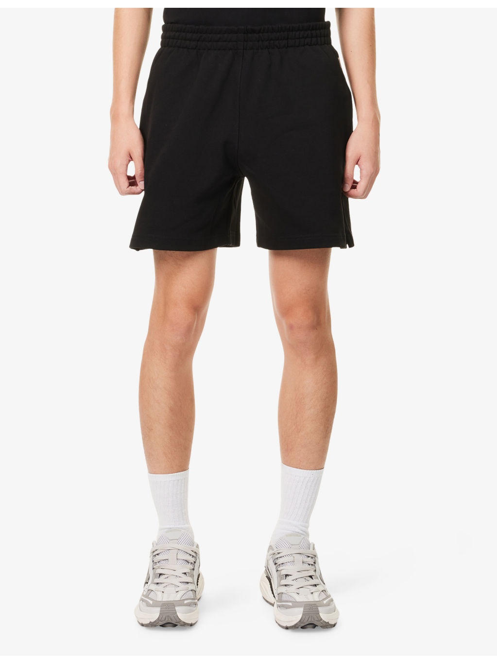 Initial Logo-Print Cotton Sweat Shorts - 3