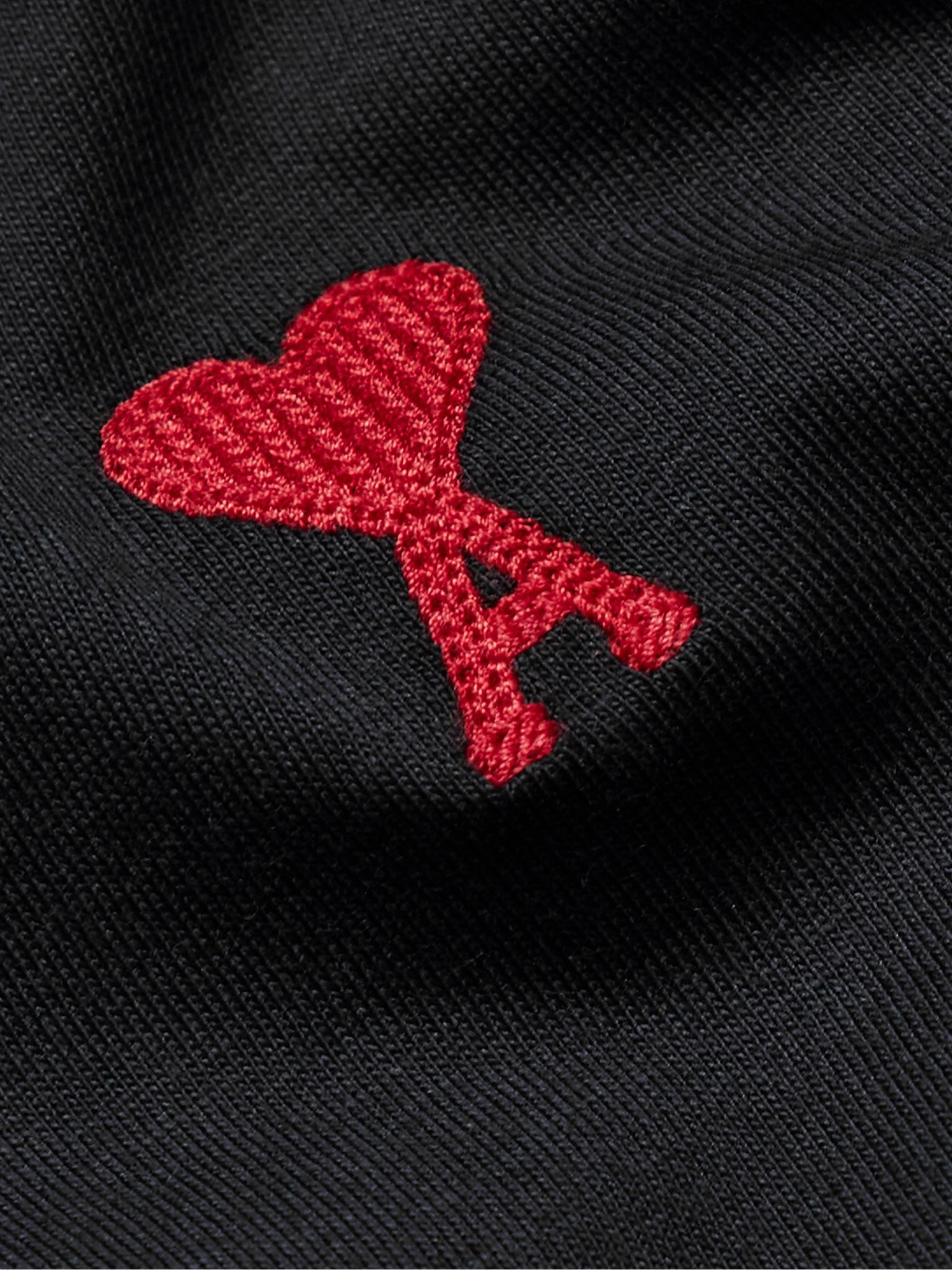 Logo-Embroidered Stretch Organic Cotton-Jersey T-Shirt Black - 5
