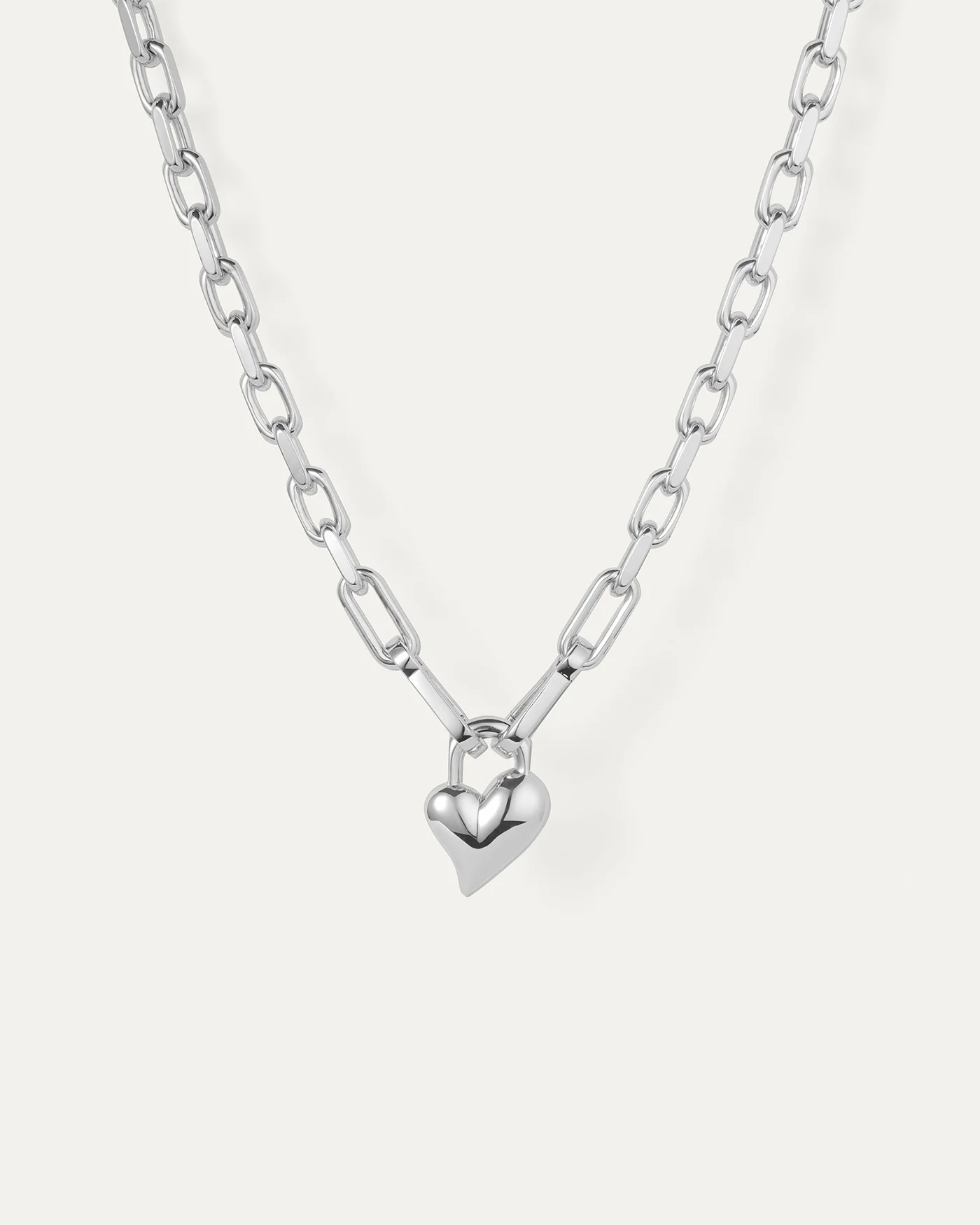 Padlock Heart Pendant Necklace - 1