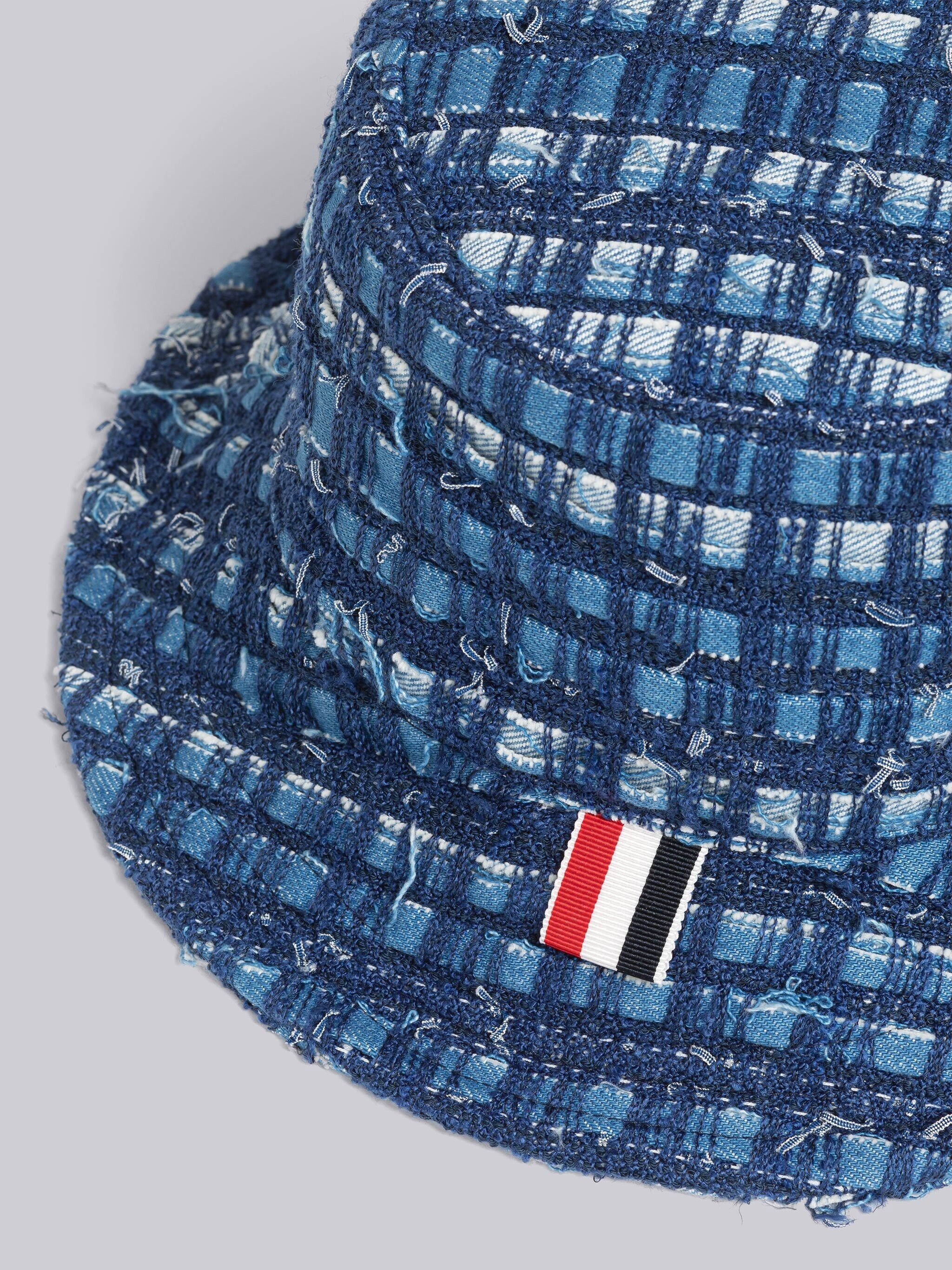 Denim Ribbon Tweed Classic Bucket Hat - 2