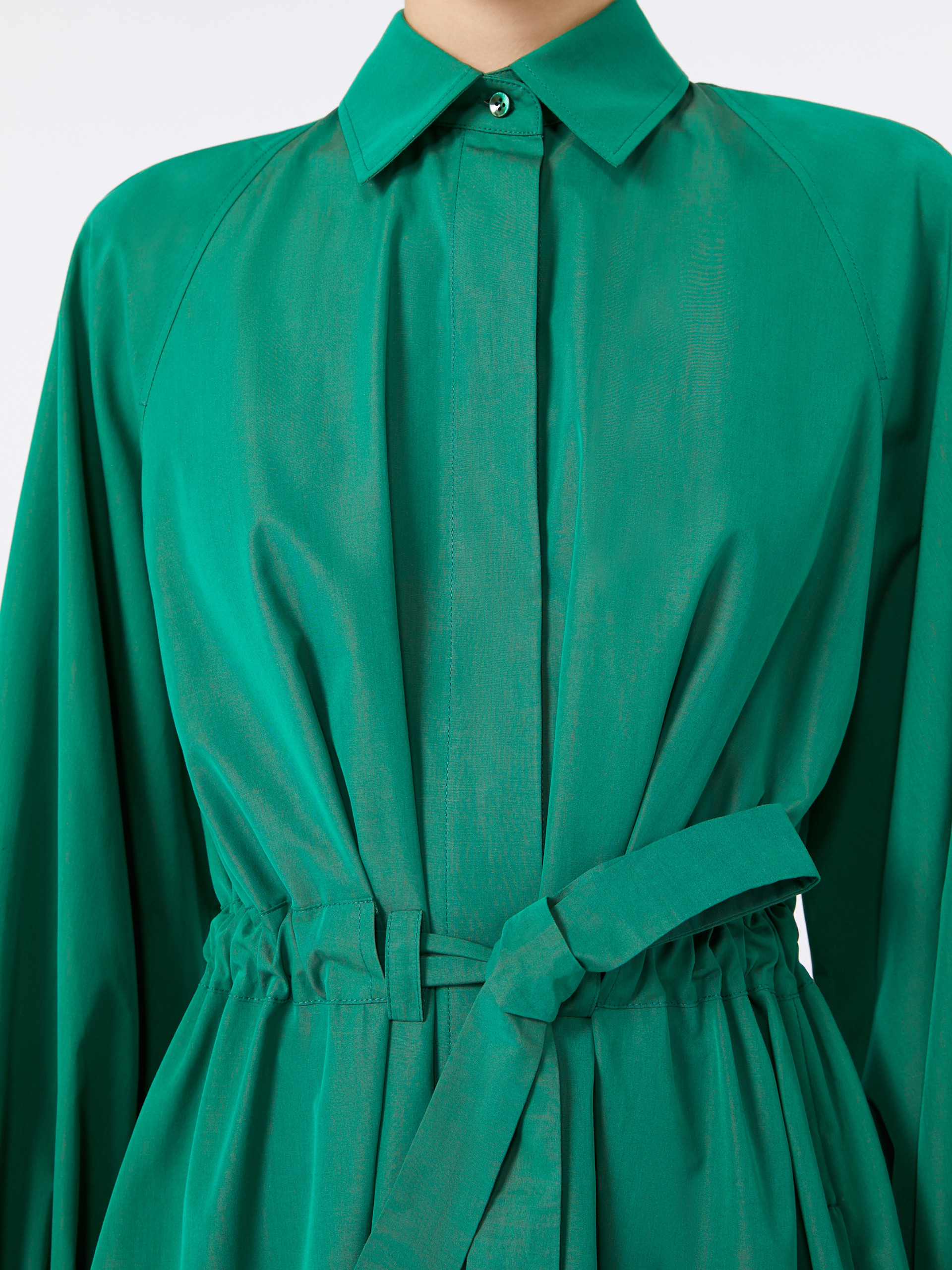 VIALE Long taffeta shirt dress - 5