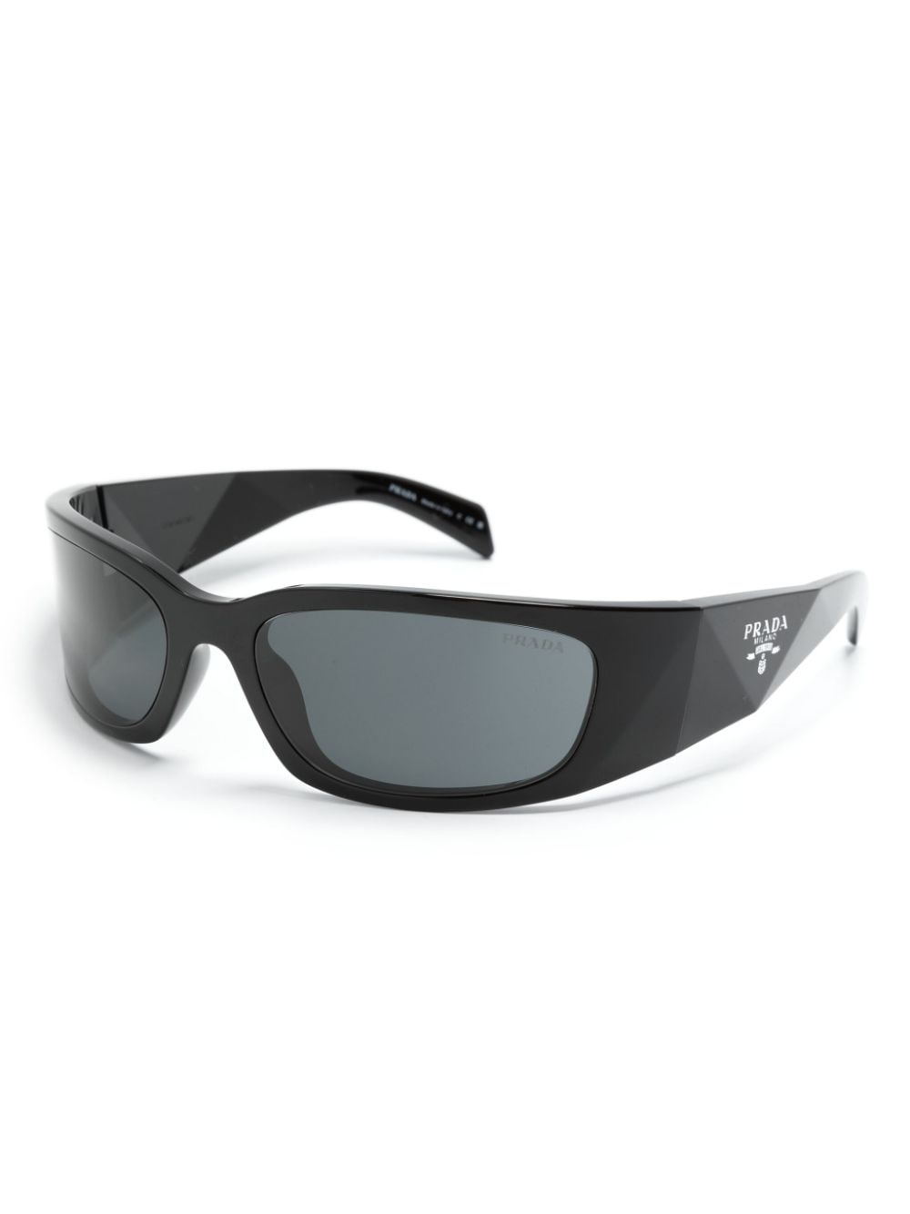 logo-engraved biker-style sunglasses - 2