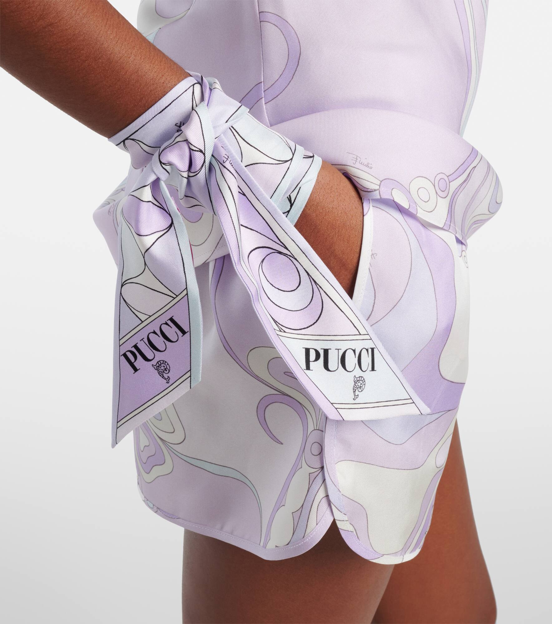 Manuba and Moiré silk twill scarf - 3