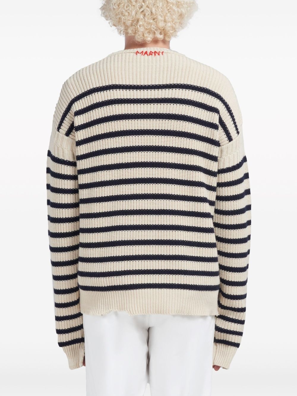 striped virgin wool sweater - 4