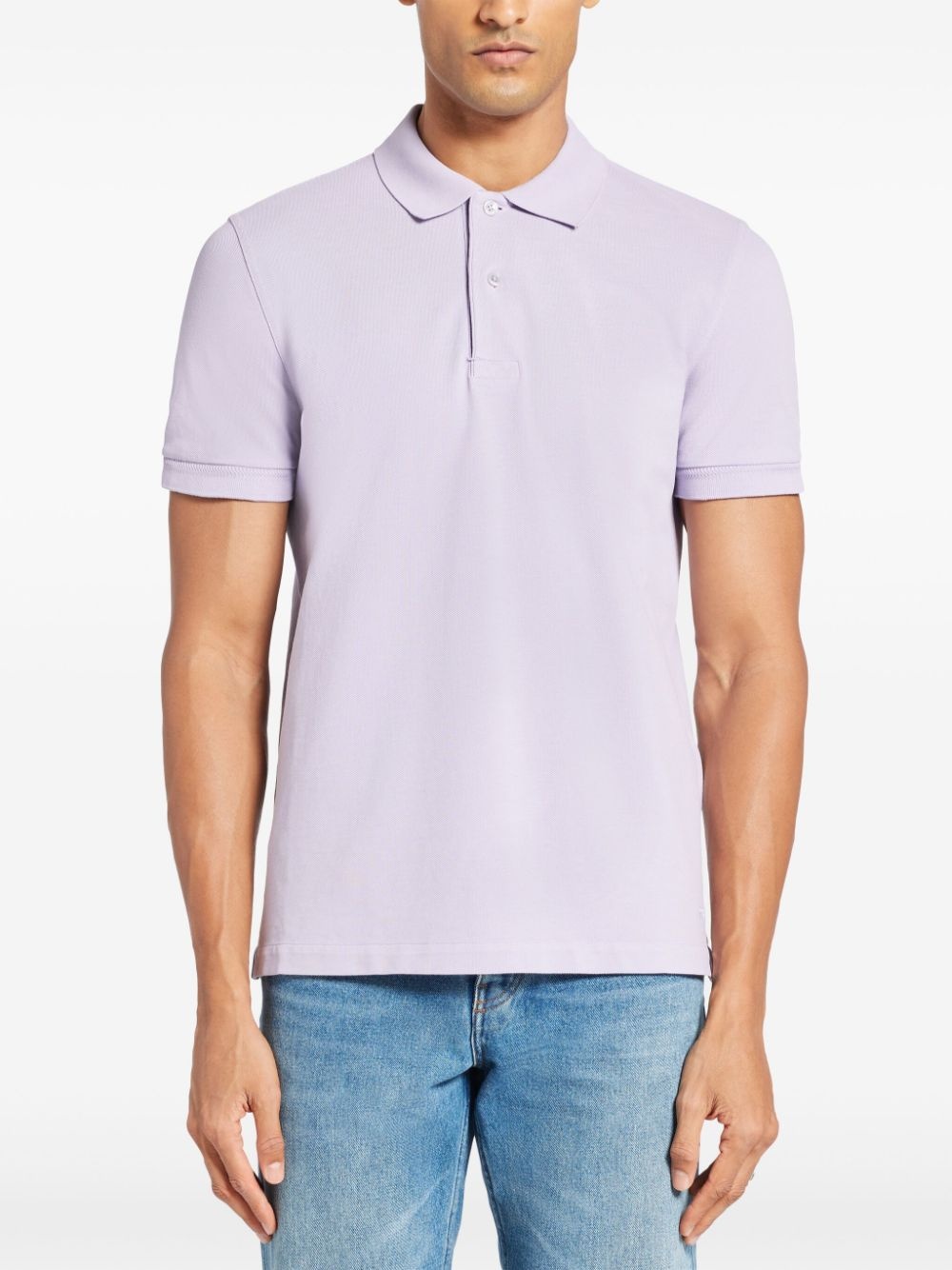 short-sleeve cotton polo shirt - 3