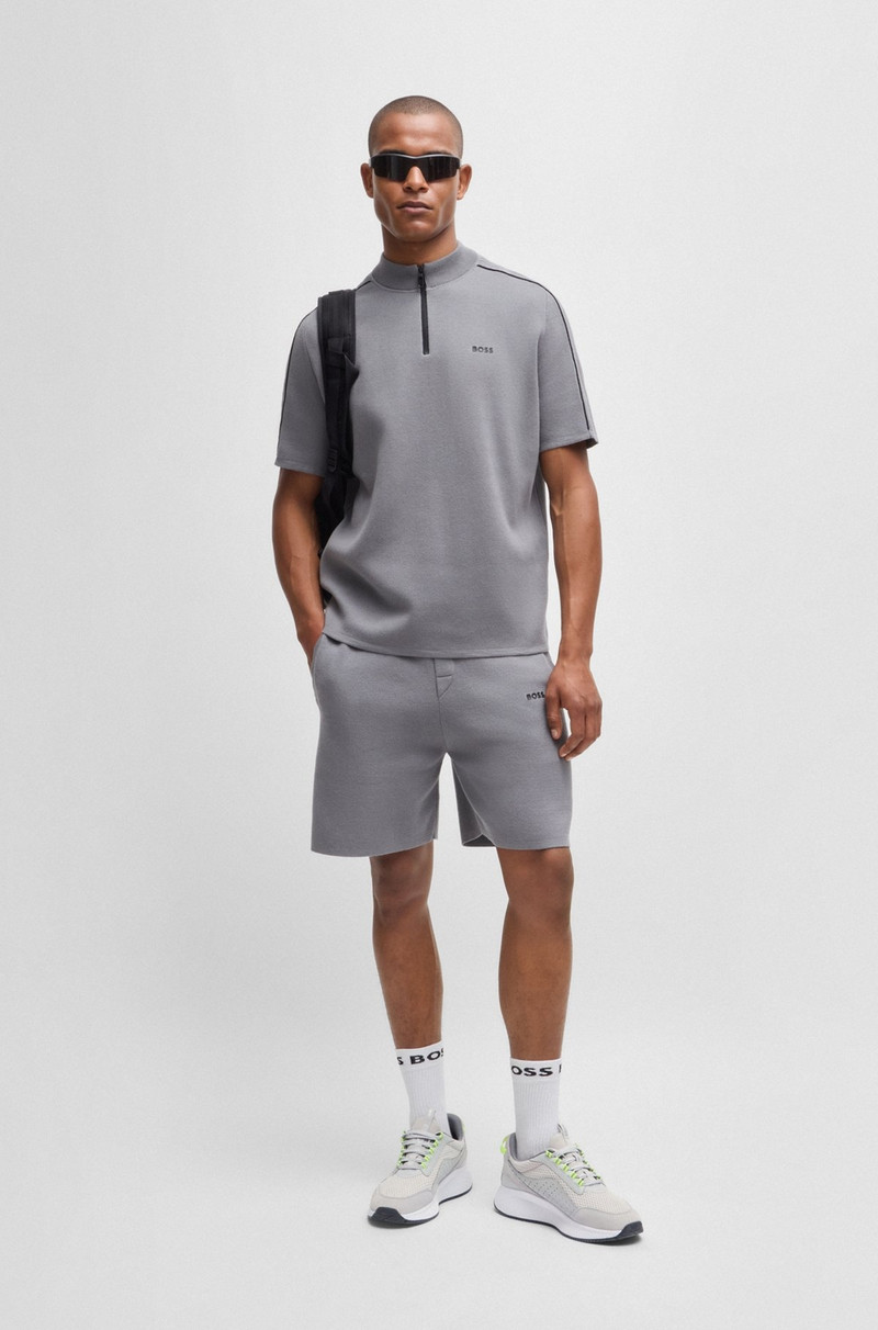 BOSS TTNM EVO SUEDE, LEATHER AND MESH TRAINERS WITH RIBBED SOLE outlook
