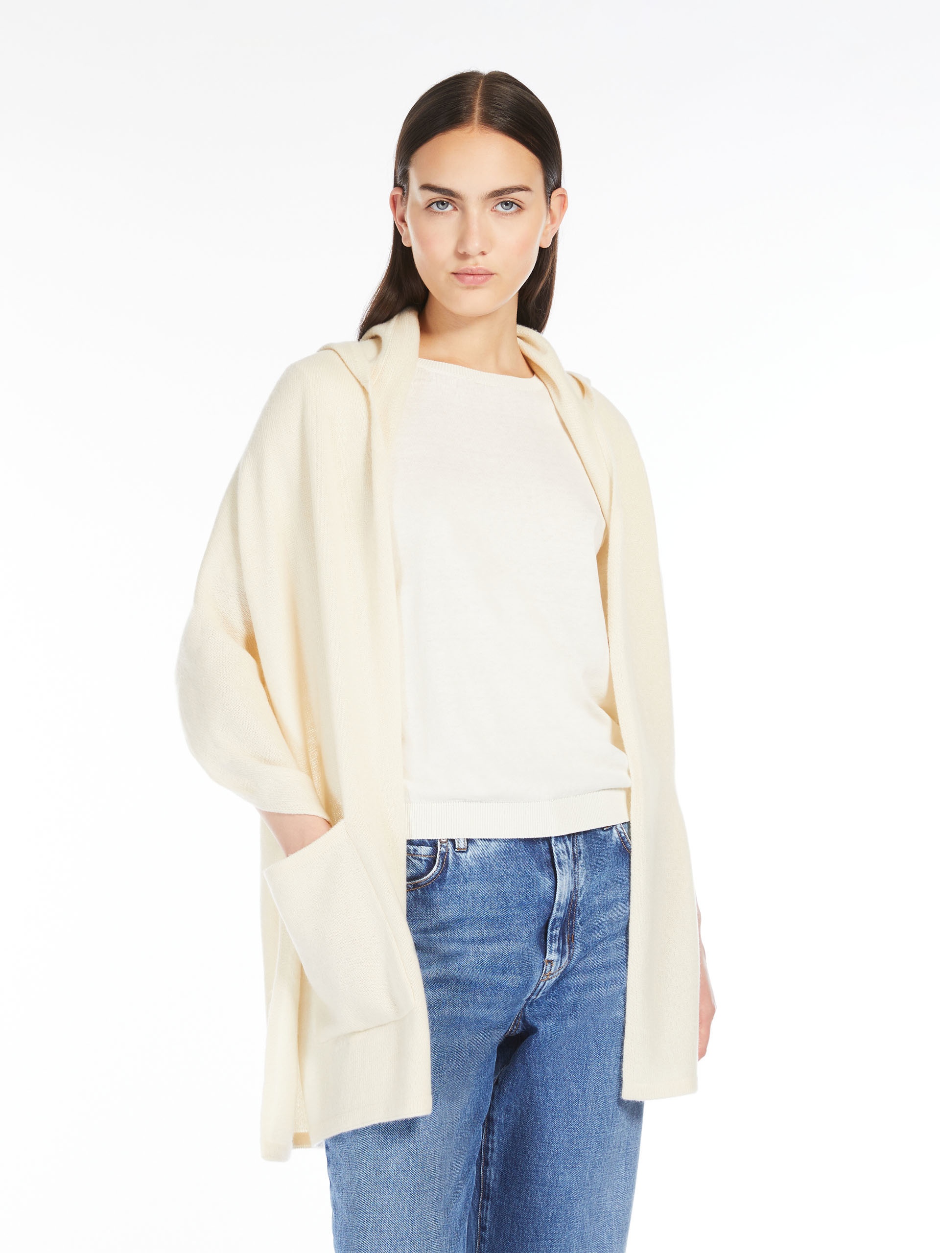 DELFINO Hooded cashmere shawl - 5